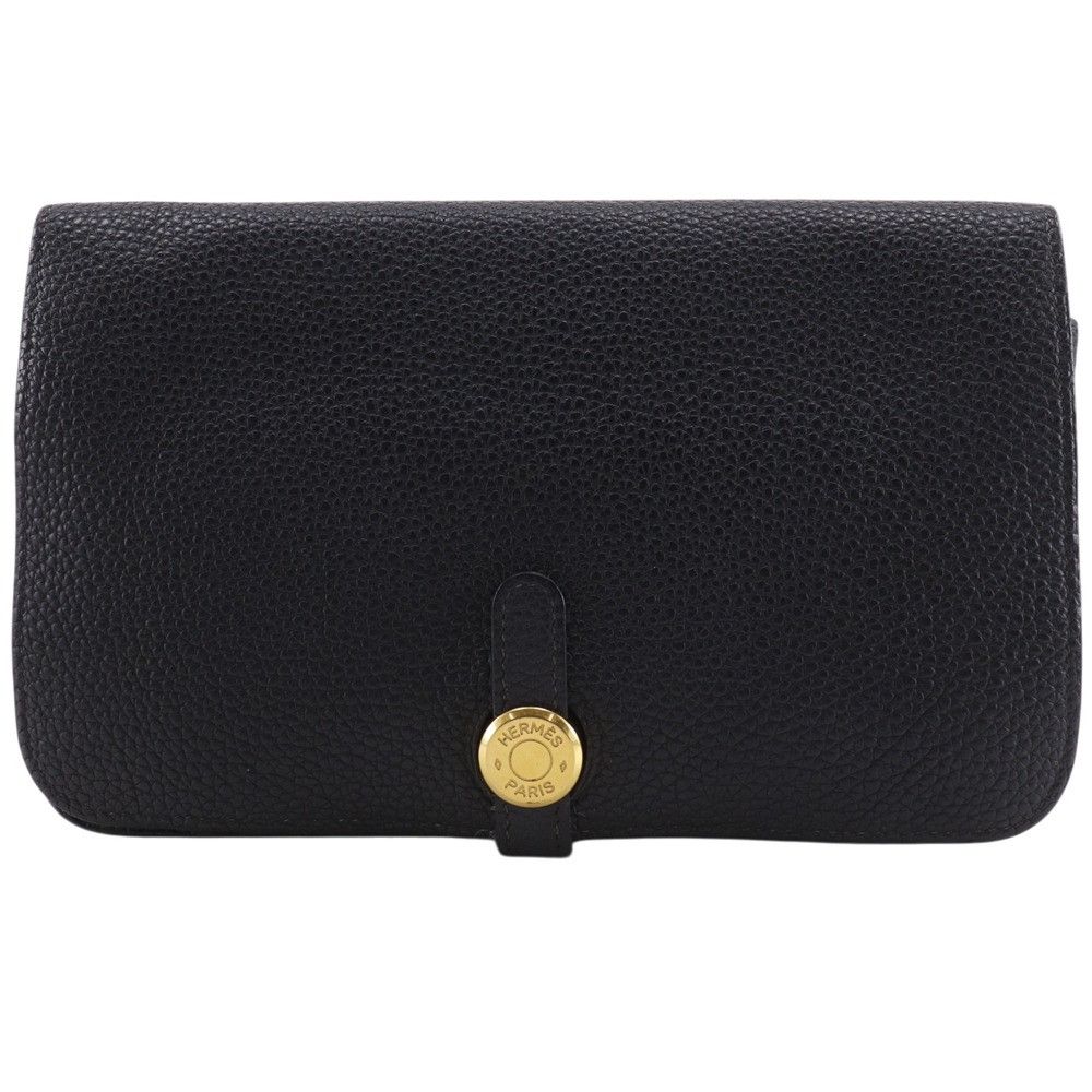 Hermes Hermes Hermes Dogon GM Taurillon Clemence Long Wallet Leather Long Wallet I DUTY FREE for USA Size ONE SIZE - 1 Thumbnail
