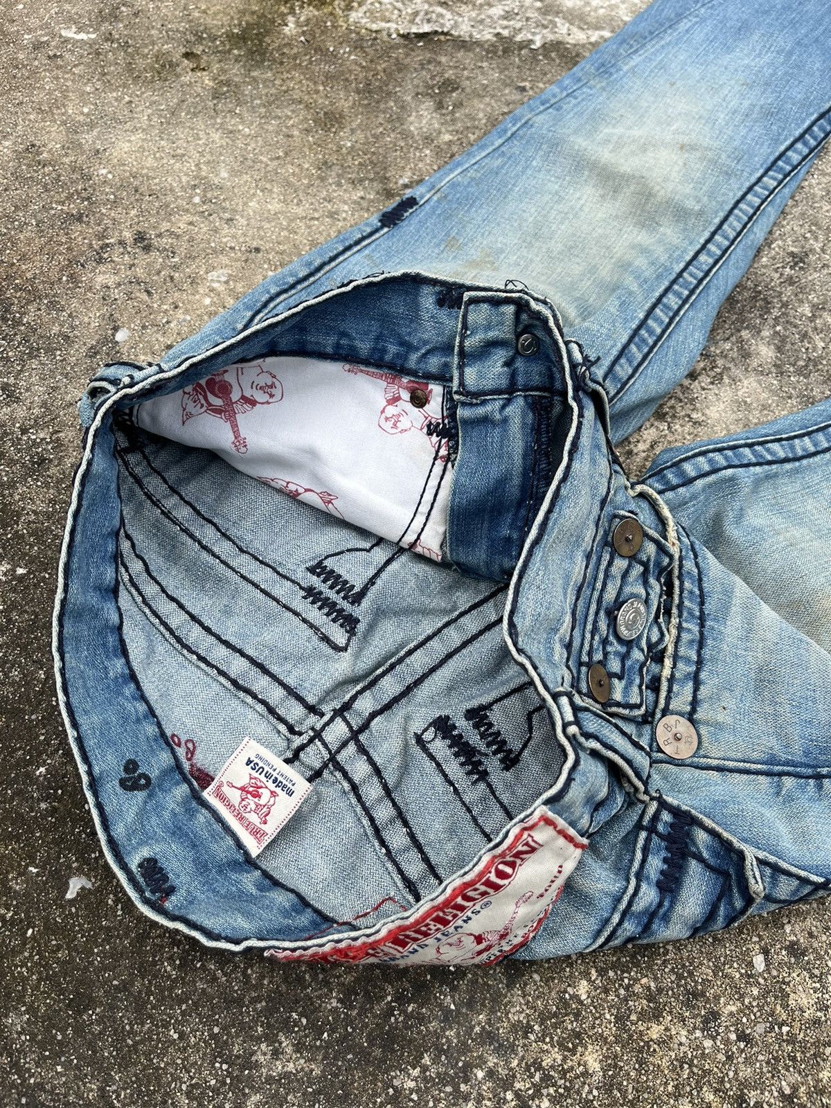 If Six Was Nine × Le Grande Bleu (L.G.B.) × True Religion True Religion Flared Denim Pants Size US 31 - 8 Thumbnail