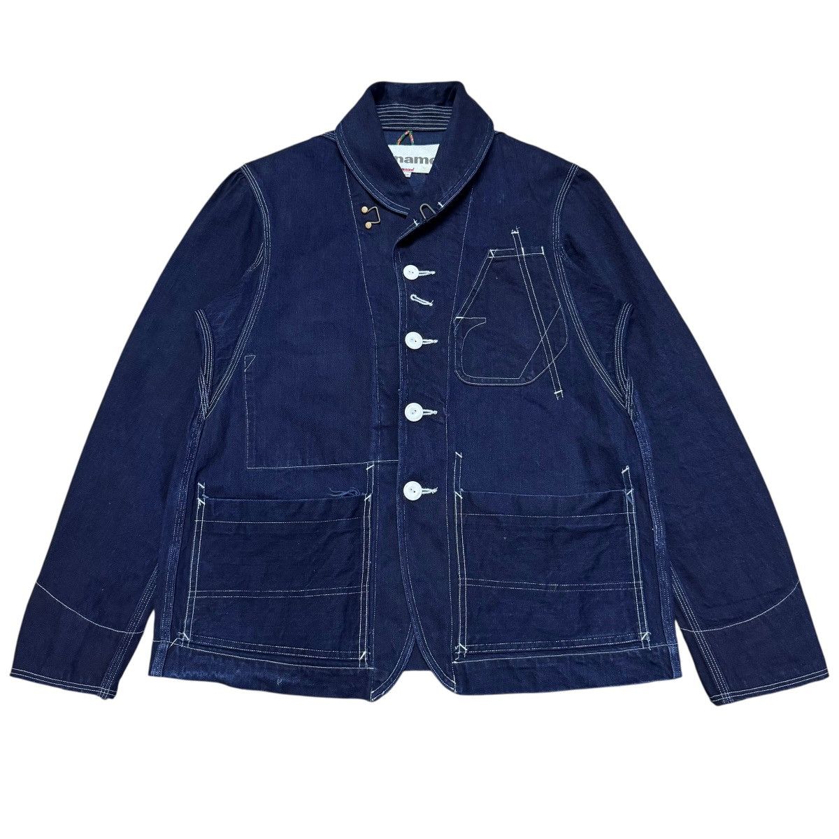 Japanese Brand Ciname Heavyweight Denim Selvedge Chore Jacket Size US M / EU 48-50 / 2 - 1 Thumbnail