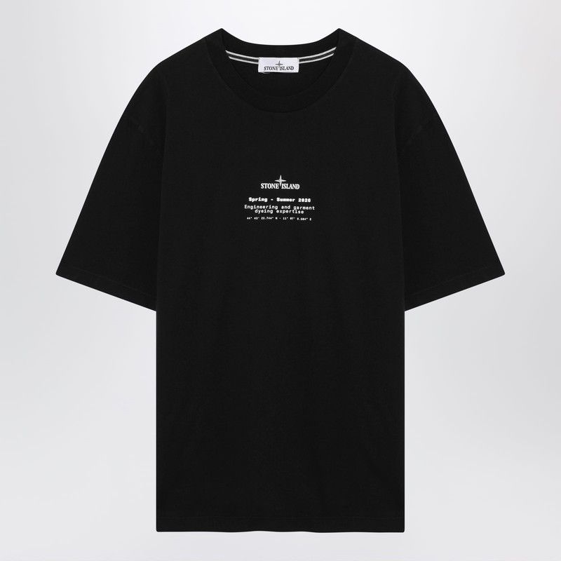 Stone Island Black T-Shirt With Regular Fit