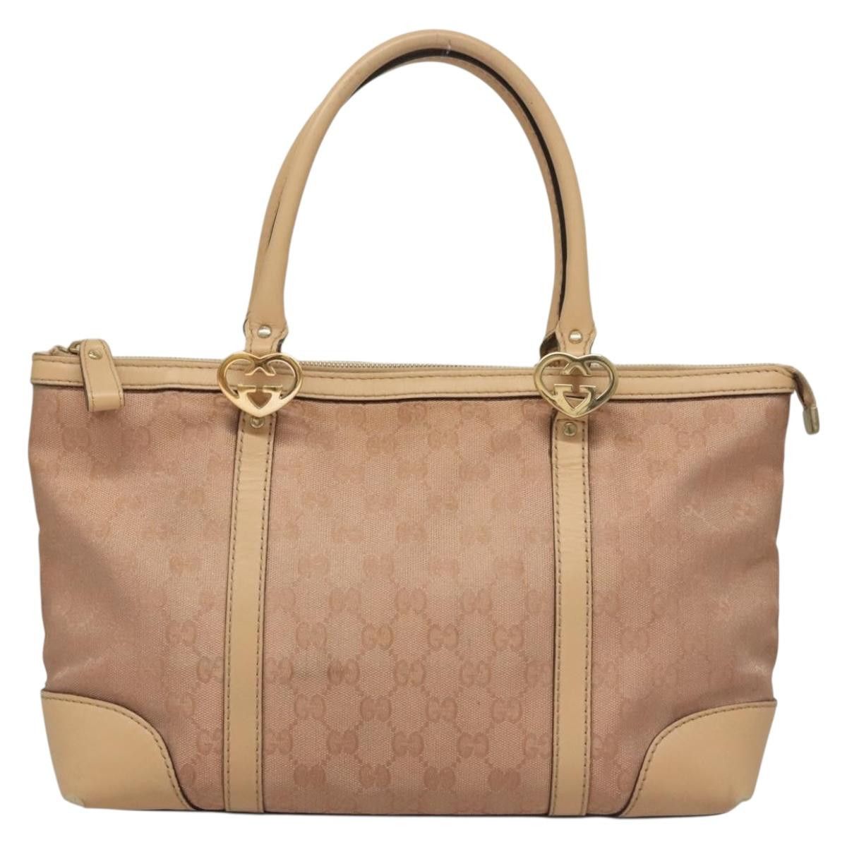 Gucci GUCCI GG Canvas Lovely Tote Bag Pink Gold Size ONE SIZE - 2 Thumbnail