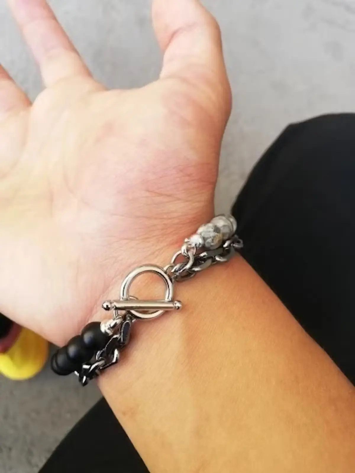 Other Black Mate Beads + Dray Grey Beads + Chain Size ONE SIZE - 3 Thumbnail