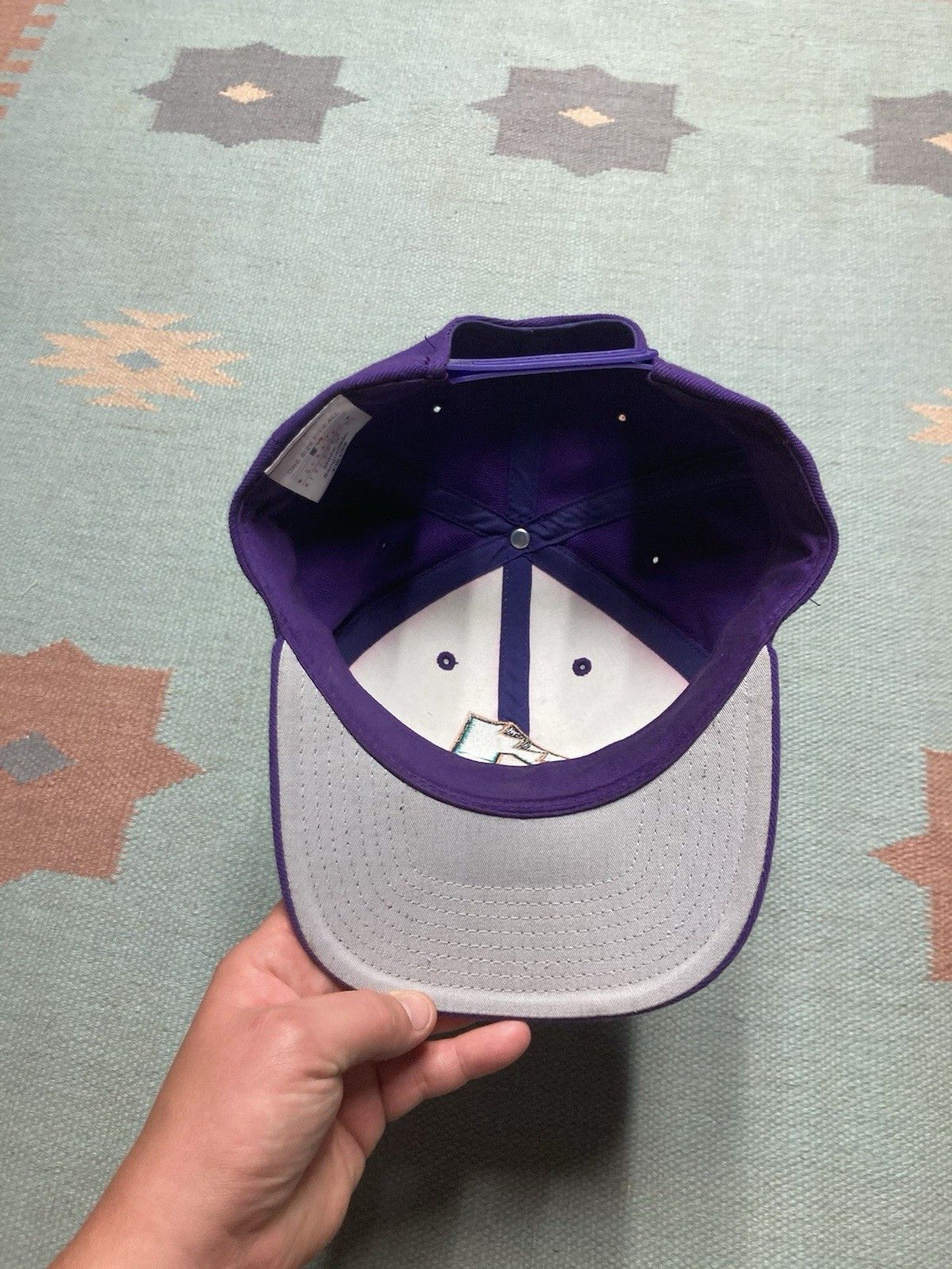 Vintage 90s SnapBack hat Arizona diamondbacks big logo wool blend Size ONE SIZE - 5 Thumbnail