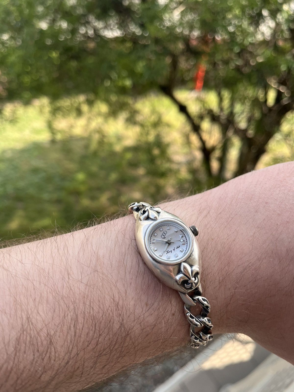 Japanese Brand Vintage Eishin Japan Watch style gothic silver Size ONE SIZE - 5 Thumbnail