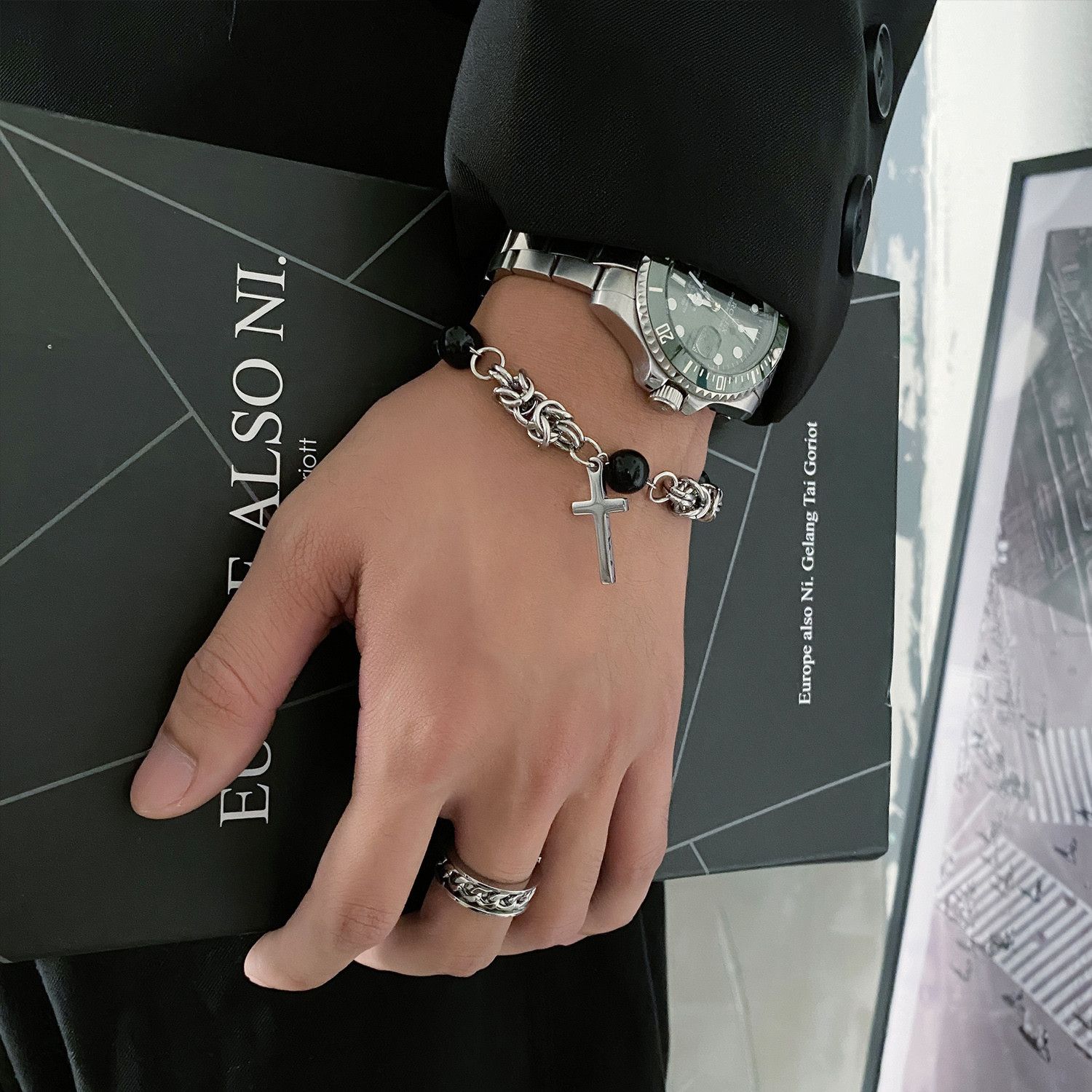 Jewelry Cross Rare Bracelet Y2K Punk Chain Gotch Bracelets Chains Size ONE SIZE - 1 Thumbnail