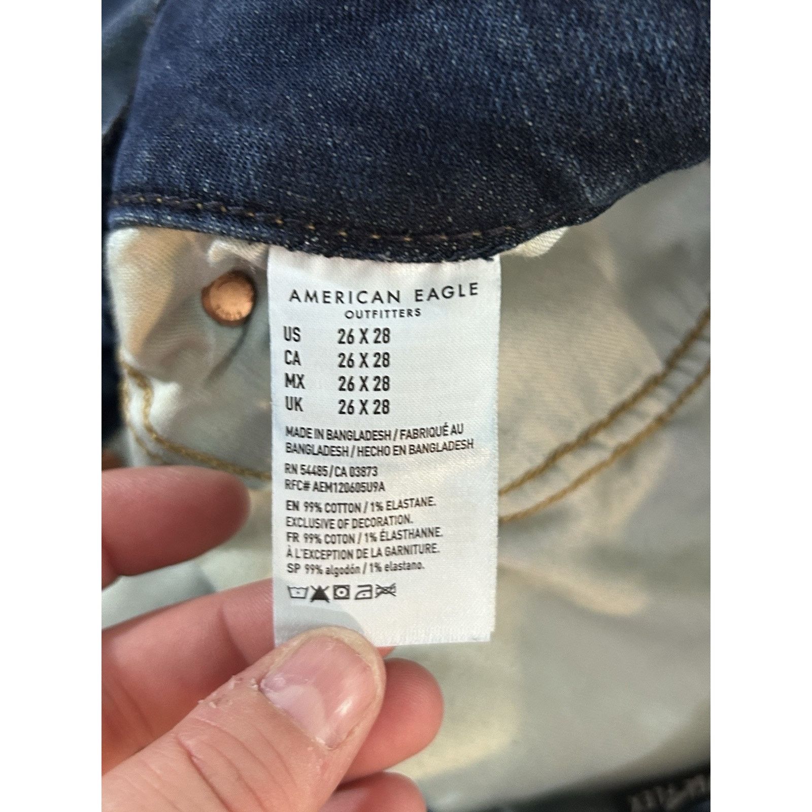 American Eagle Outfitters american eagle jeans men Slim Straight 26x28 Next Level Flex Size US 26 / EU 42 - 5 Thumbnail
