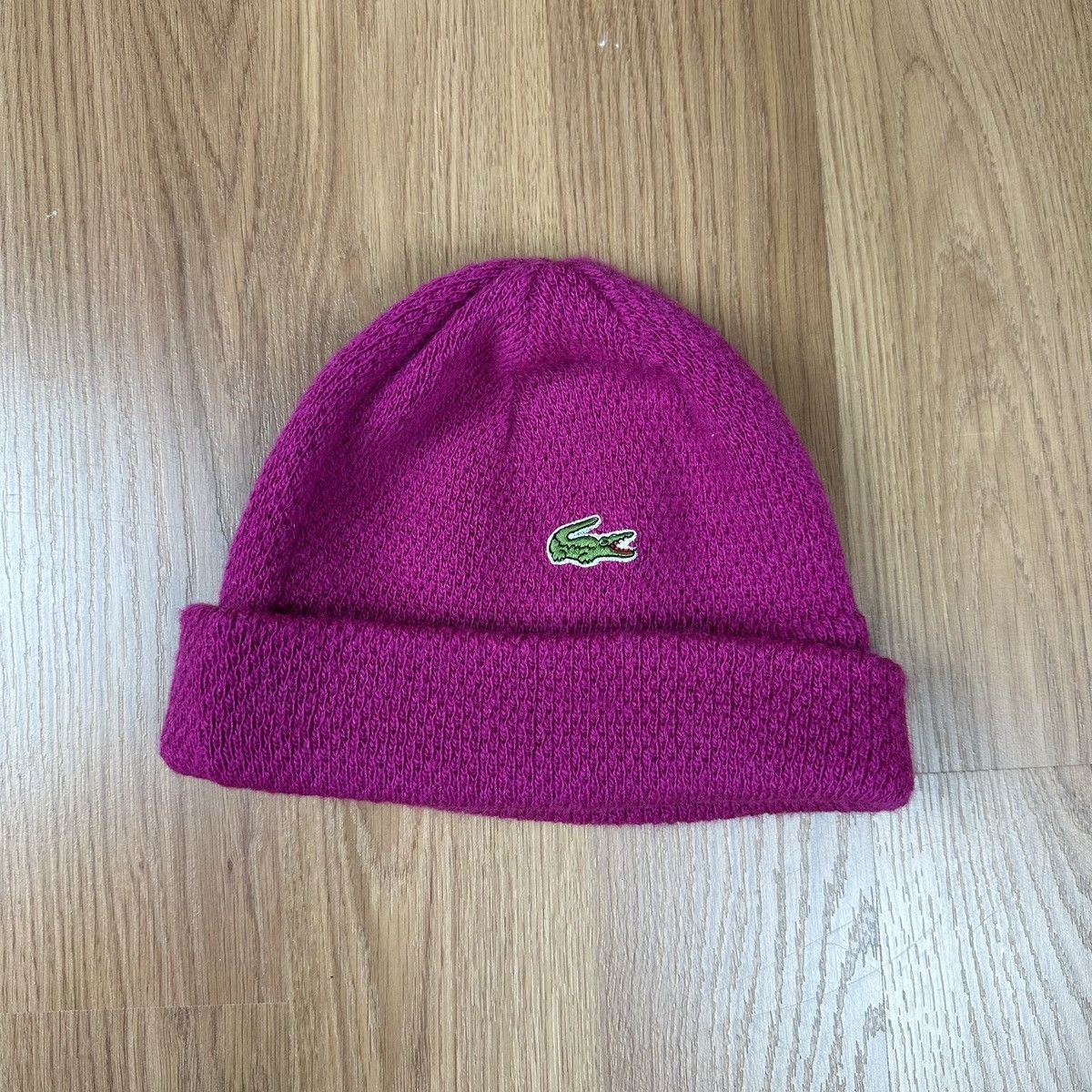 Lacoste Vintage 90s Lacoste Beanie Chemise Archive Rare Wool France Size ONE SIZE - 2 Thumbnail