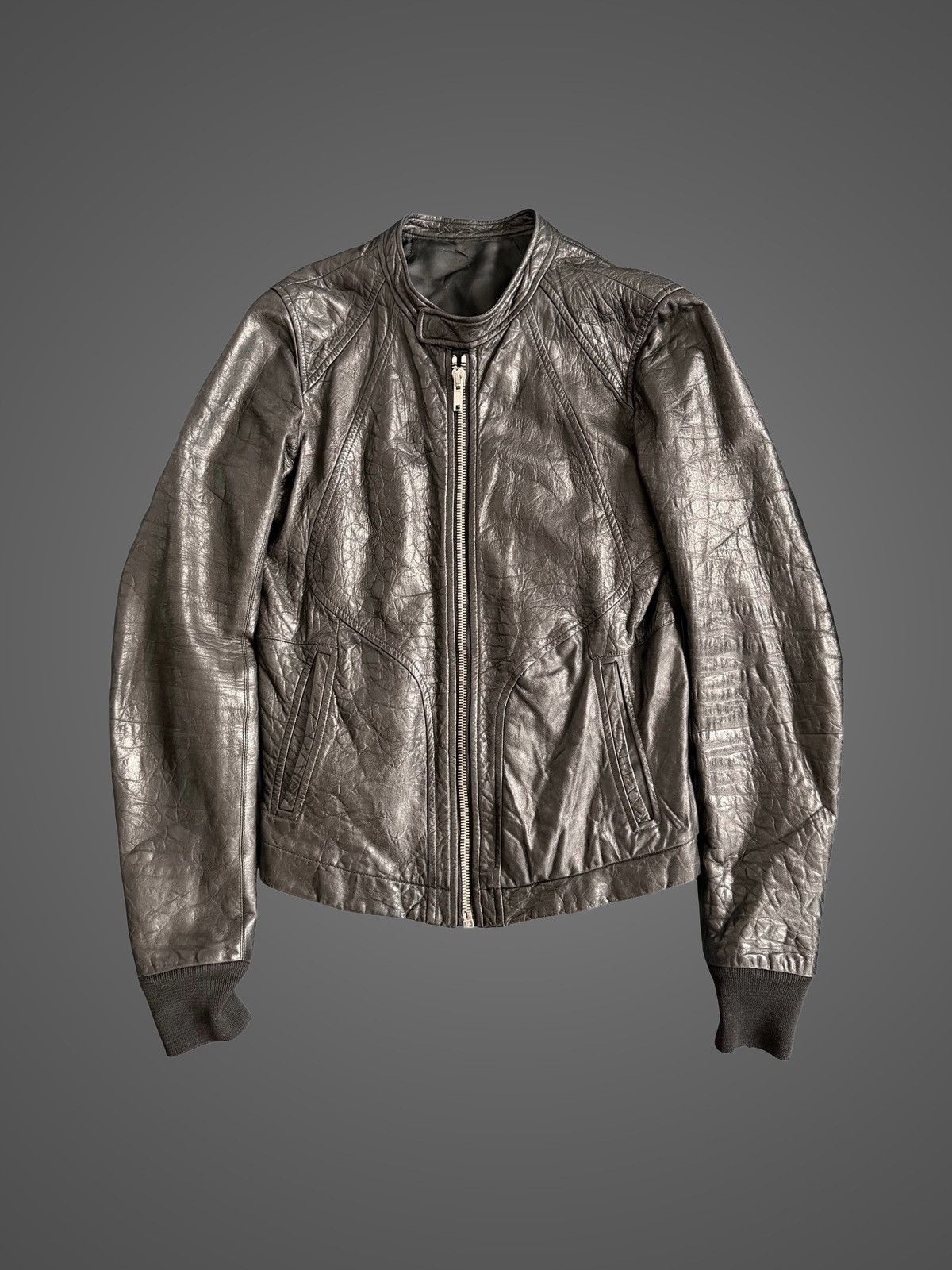 Rick Owens FW18 'SISYPHUS' LCW Intarsia Leather Jacket | Grailed