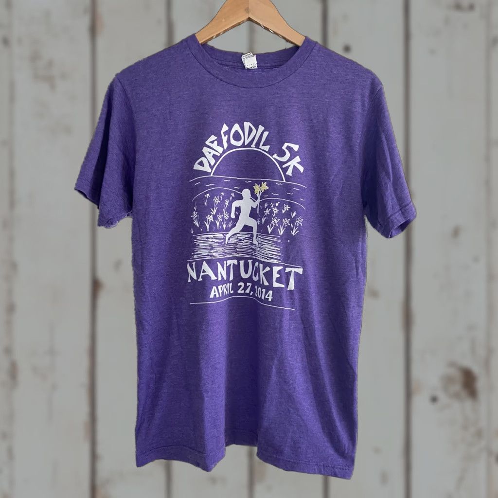 Anvil VINTAGE 2014 Womens Medium Daffodil Purple 5k Running Shirt Nantucket ACK M Nike? Size M / US 6-8 / IT 42-44 - 1 Thumbnail