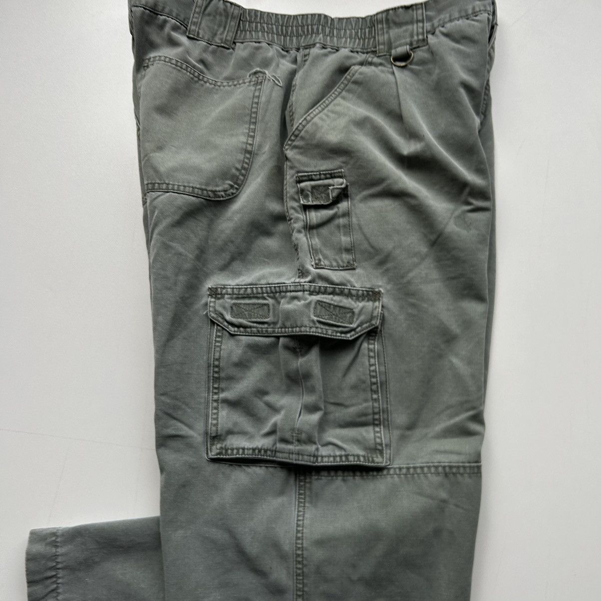 Vintage Vintage 2000s Faded Green Cargo Pants 34x27 Rare Size US 34 / EU 50 - 2 Thumbnail