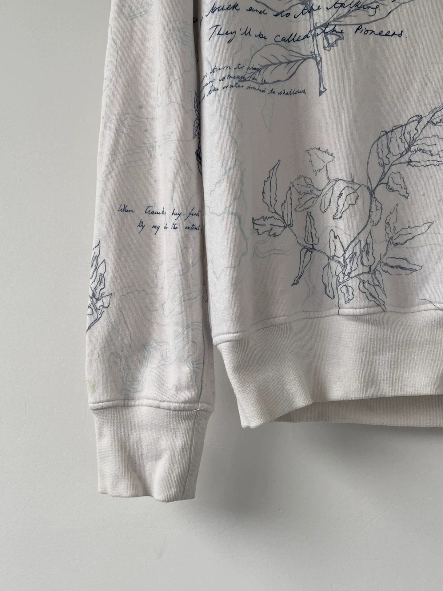 Alexander McQueen AMQ 16ss Plant Manuscript Hoodie L Small Unf Embro Size US L / EU 52-54 / 3 - 6 Thumbnail