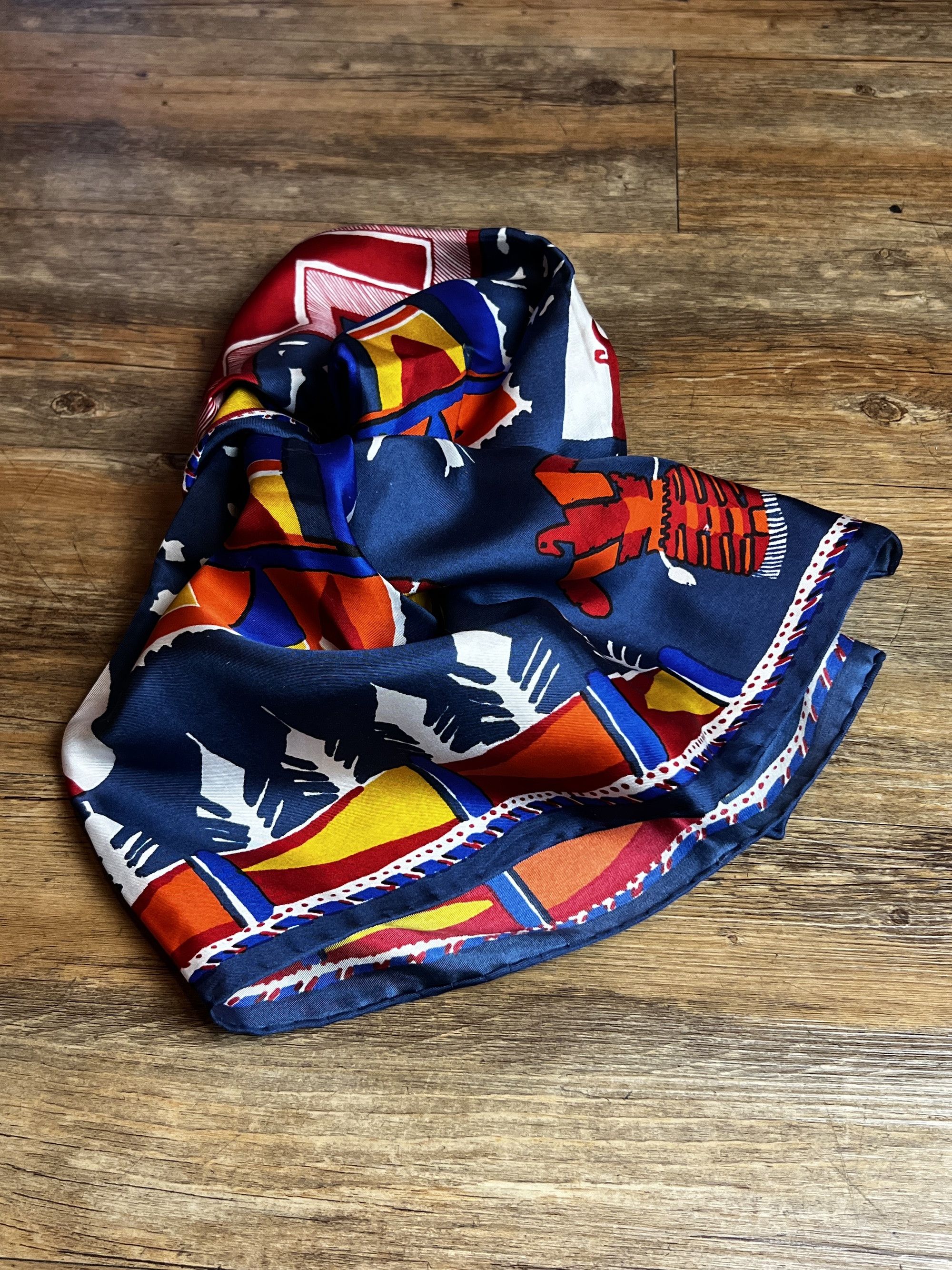 Vintage Vintage 1970's-1990's Beckford Native American Silk Scarf Size ONE SIZE - 9 Thumbnail