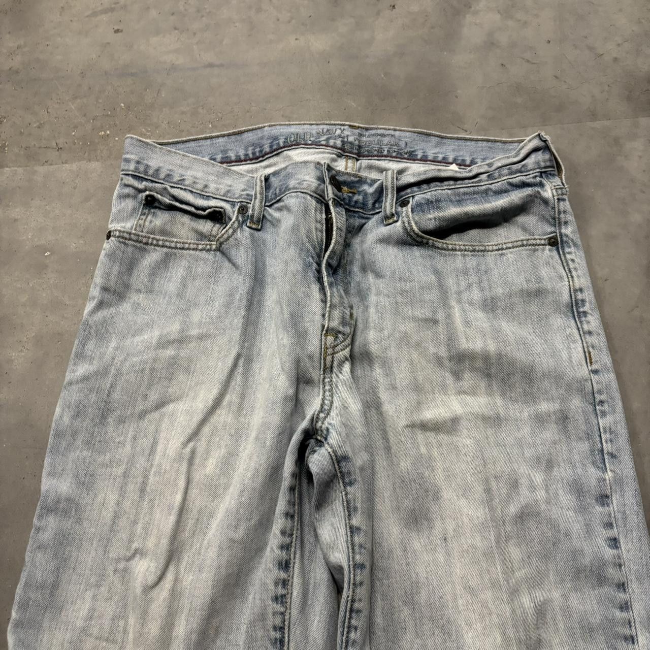 Japanese Brand × Vintage Crazy Vintage Y2K/2000s Grunge Faded Light Wash Essential Denim Jeans! Size US 34 / EU 50 - 5 Thumbnail