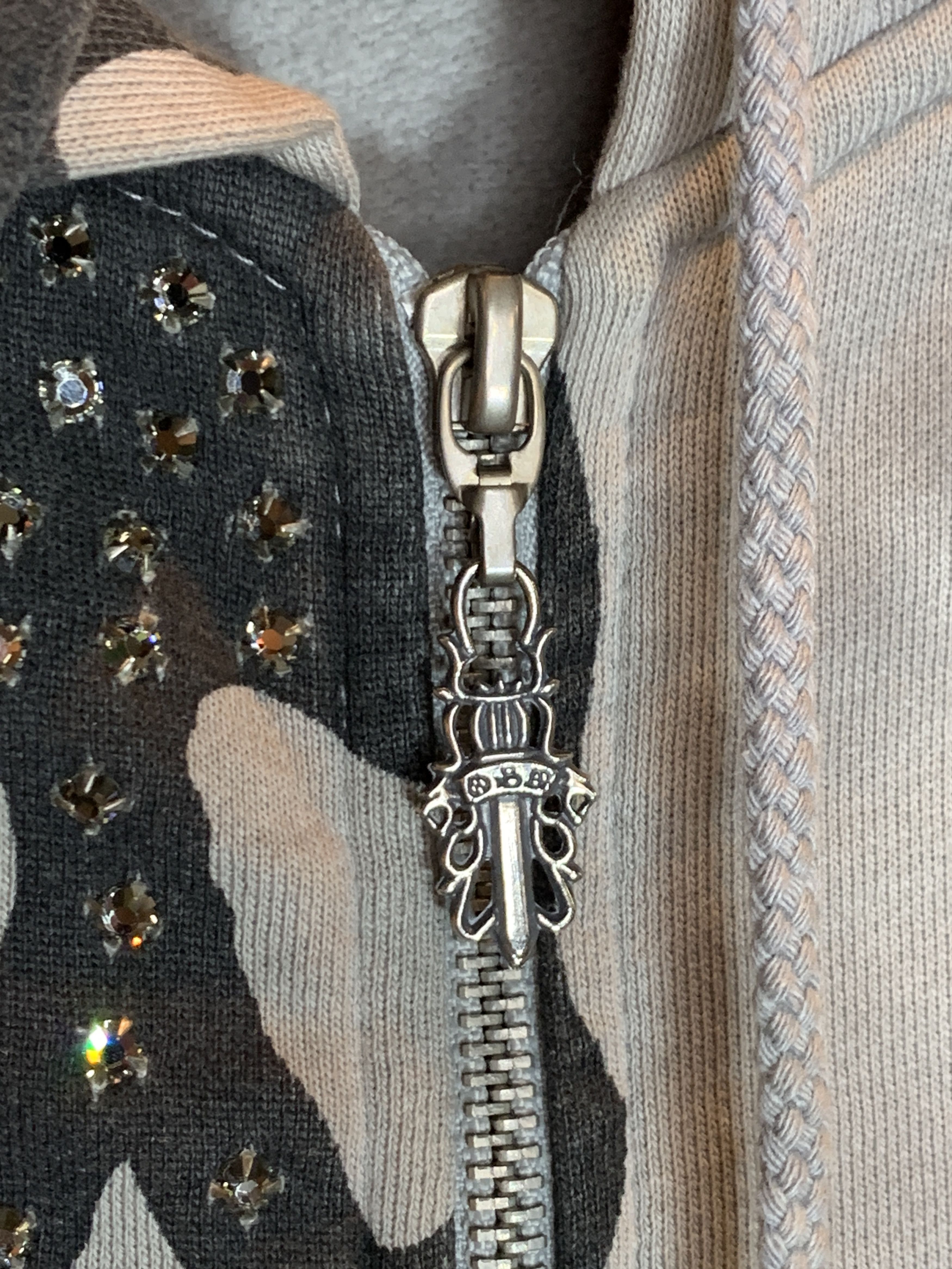 A&G Rock RARE Vintage A&G Rock Amal Guessous Skulls Rhinestone Hoodie Size US S / EU 44-46 / 1 - 7 Thumbnail