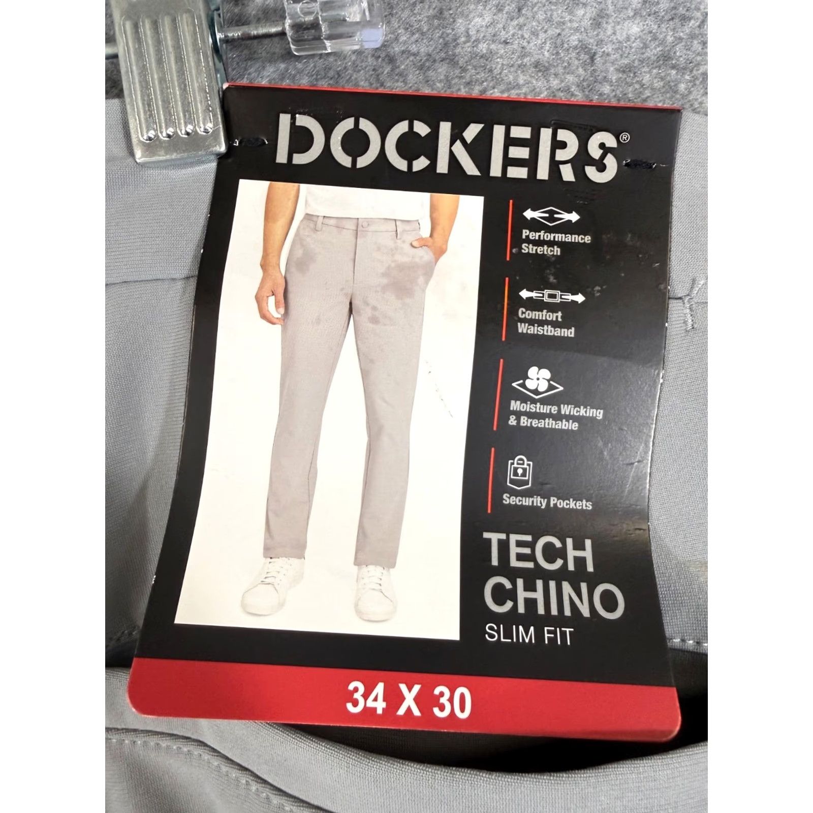 Dockers DOCKERS Slim Chino Pants Mens 36X30 Gray Size US 36 / EU 52 - 5 Thumbnail