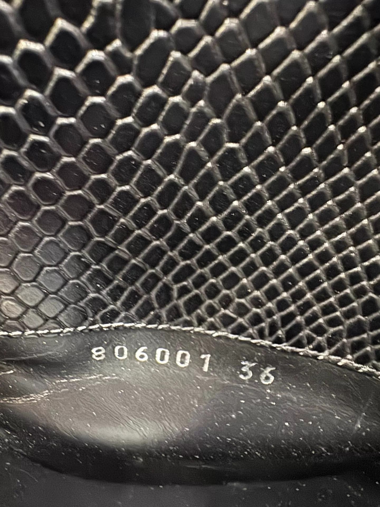 Balenciaga Balenciaga Essex Crocodile-Embossed Knee Boot Black B-Buckle Size US 5.5 / IT 35.5 - 7 Thumbnail