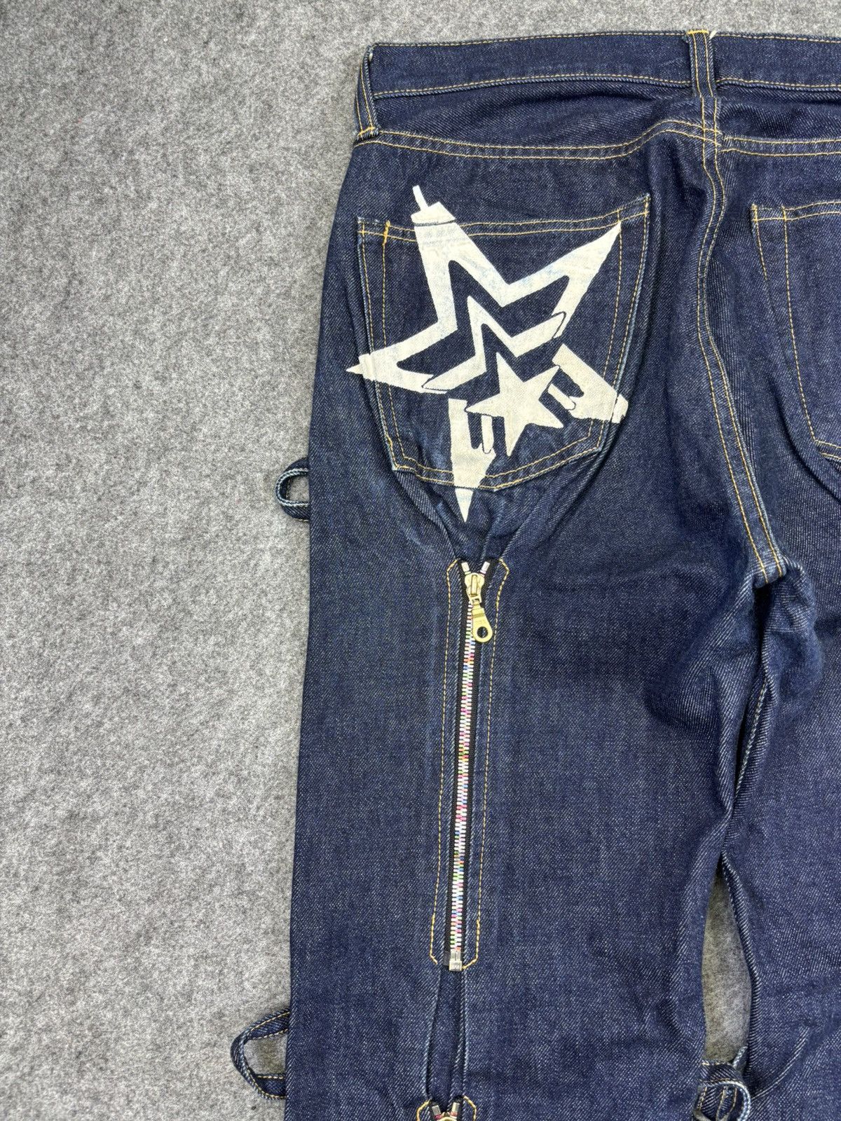 Japanese Brand 💥VERY RARE💥Lowrider Japan Selvedge Zipper Denim F698 Size US 31 - 14 Thumbnail