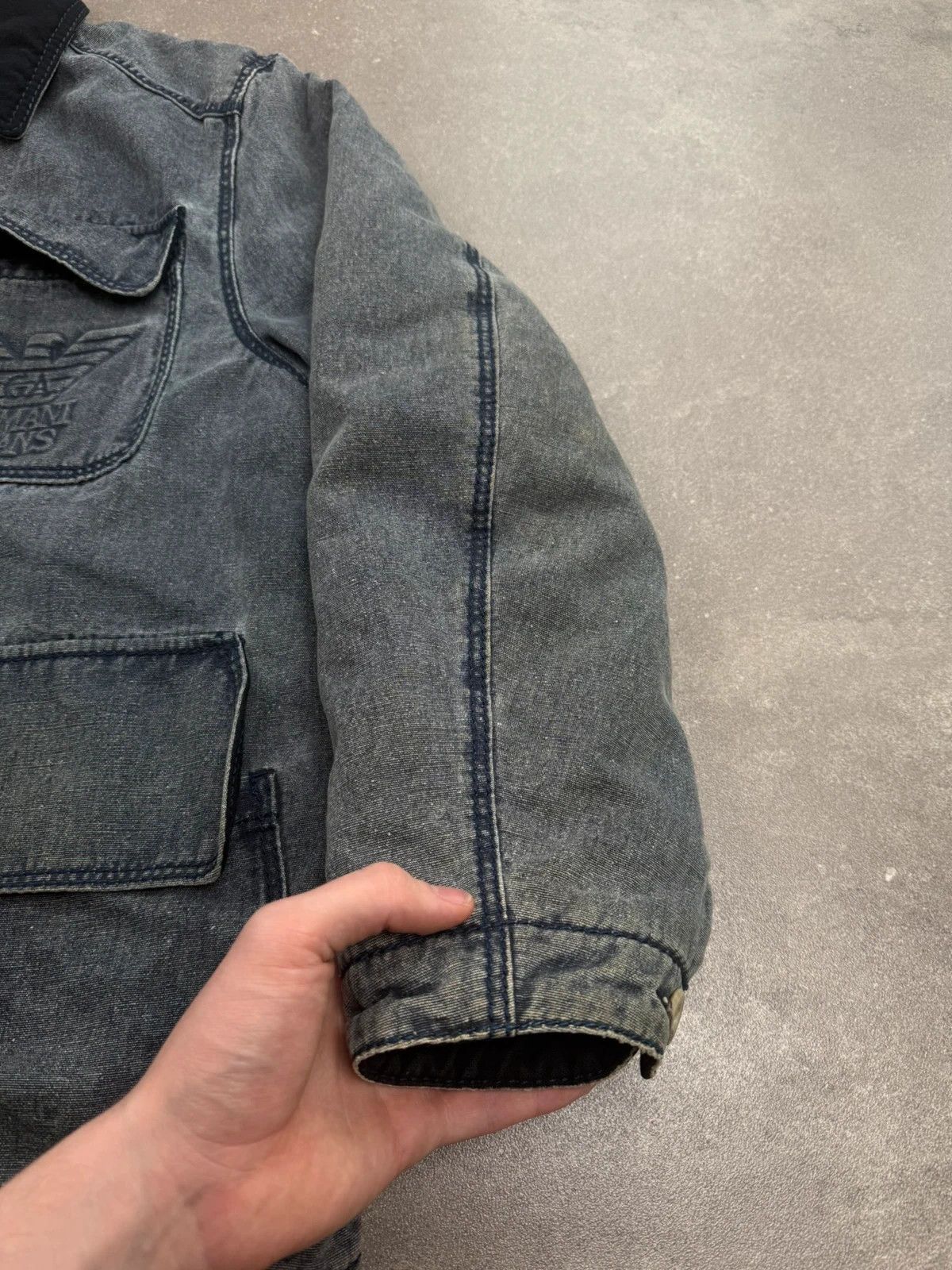 Armani Armani denim jacket vintage 1980s work wear made in Italy Size US L / EU 52-54 / 3 - 6 Thumbnail