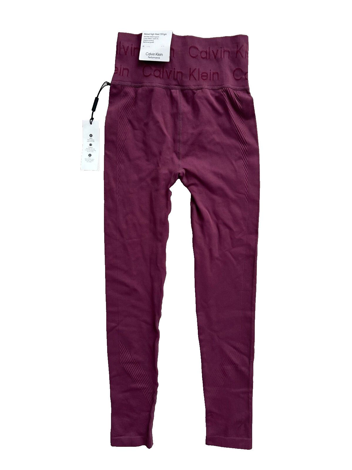 Calvin Klein Calvin Klein Performance Knit 7/8 Leggings Garnet ( XS ) Size 25" / US 0 / IT 36 - 4 Thumbnail