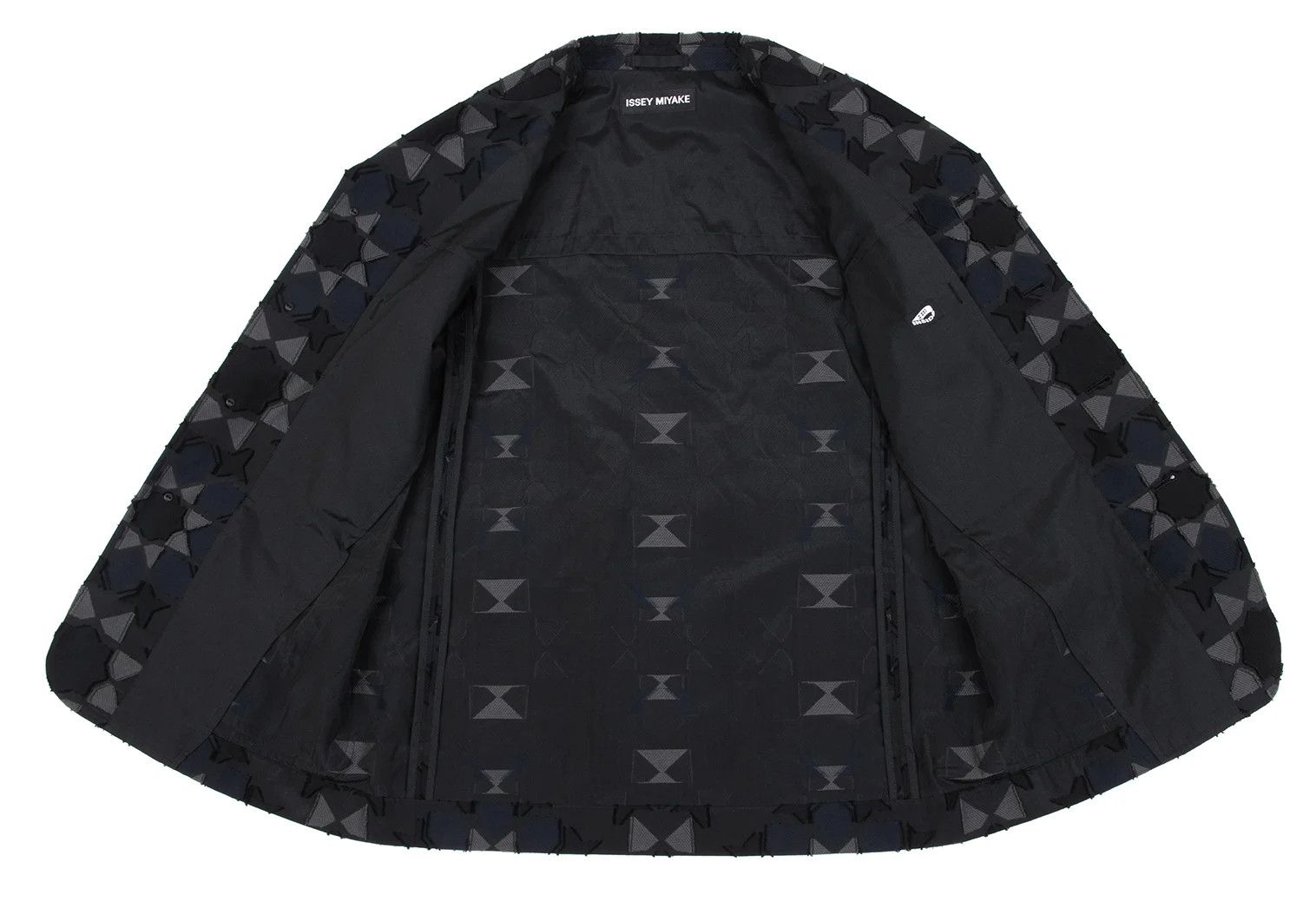 Issey Miyake Geometric Jacquard Jacket in Black and Navy Size US S / EU 44-46 / 1 - 10 Thumbnail