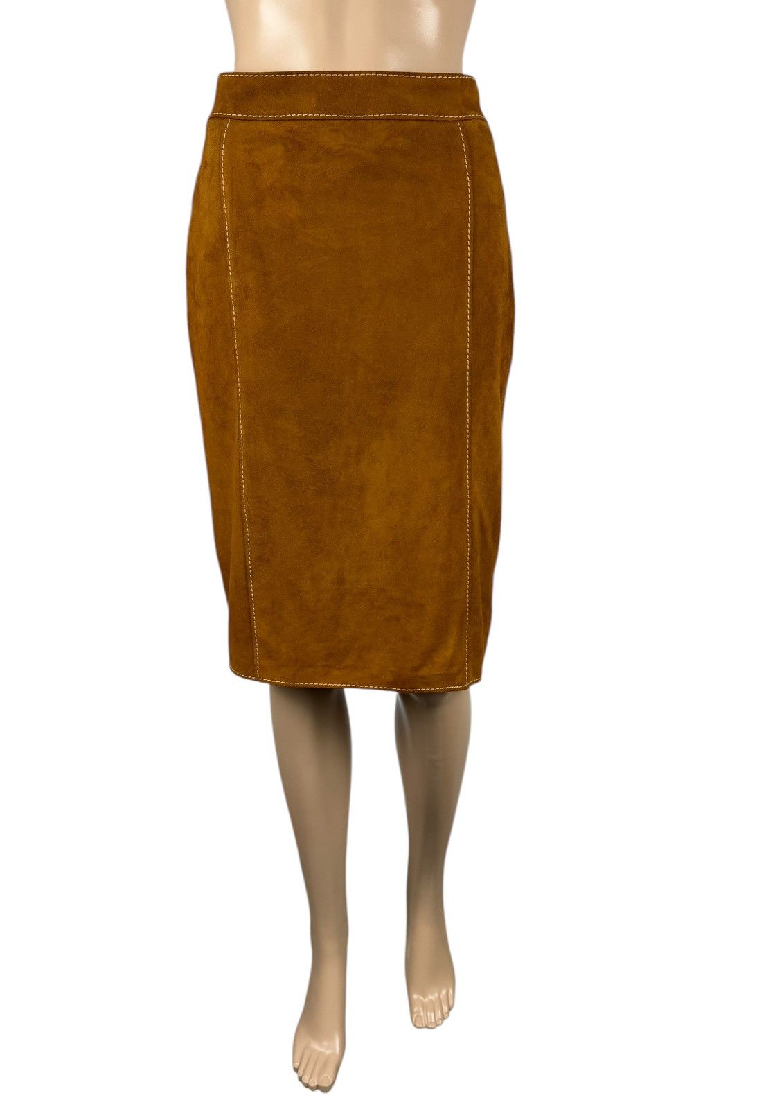 Designer × Genuine Leather × Leather Christ Leather Genuine Cuir Suede Skirt size DE36 IT42 Size 28" / US 6 / IT 42 - 1 Thumbnail