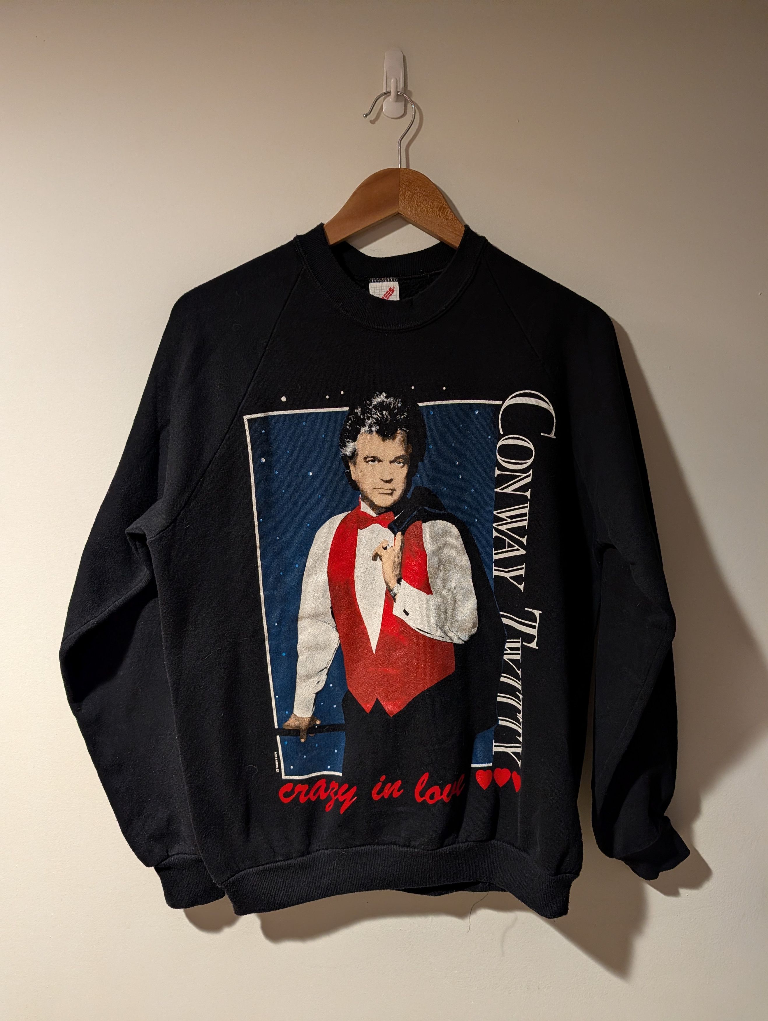 Band Tees Vintage 80s Conway Twitty Crazy in Love Music Sweatshirt Size US XL / EU 56 / 4 - 1 Thumbnail