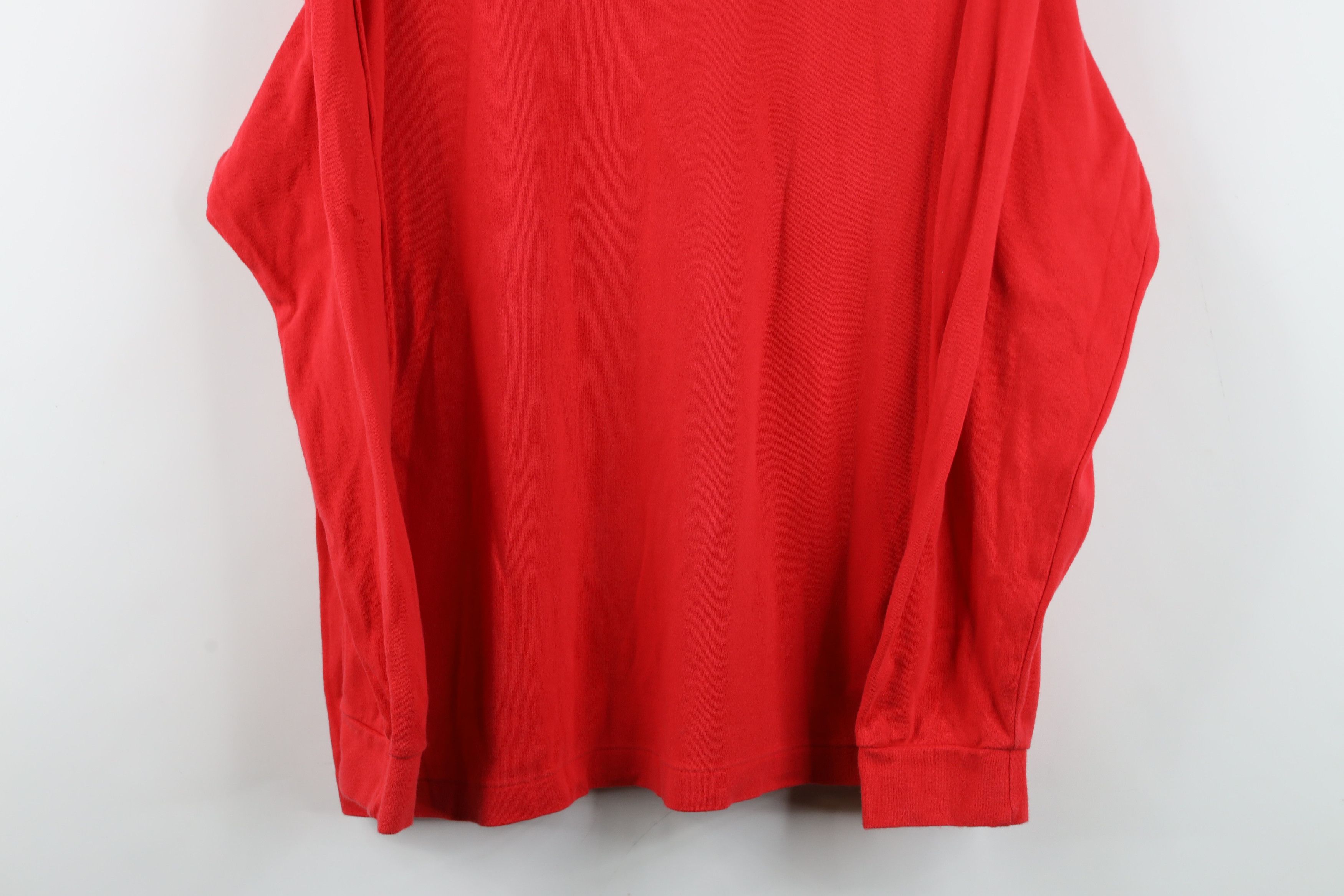 Gap Vintage 90s Gap Blank Long Sleeve Turtleneck T-Shirt Red USA Size US L / EU 52-54 / 3 - 3 Thumbnail