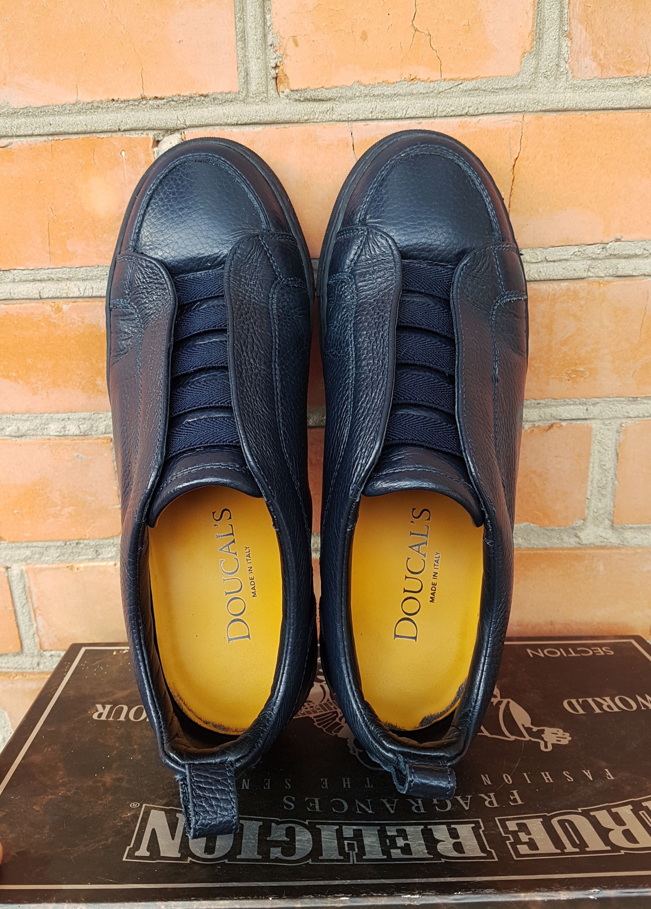 Doucal's Doucal's Leather Roger Blue Sneakers Slip-on sz 40 Size US 7.5 / EU 40-41 - 7 Thumbnail