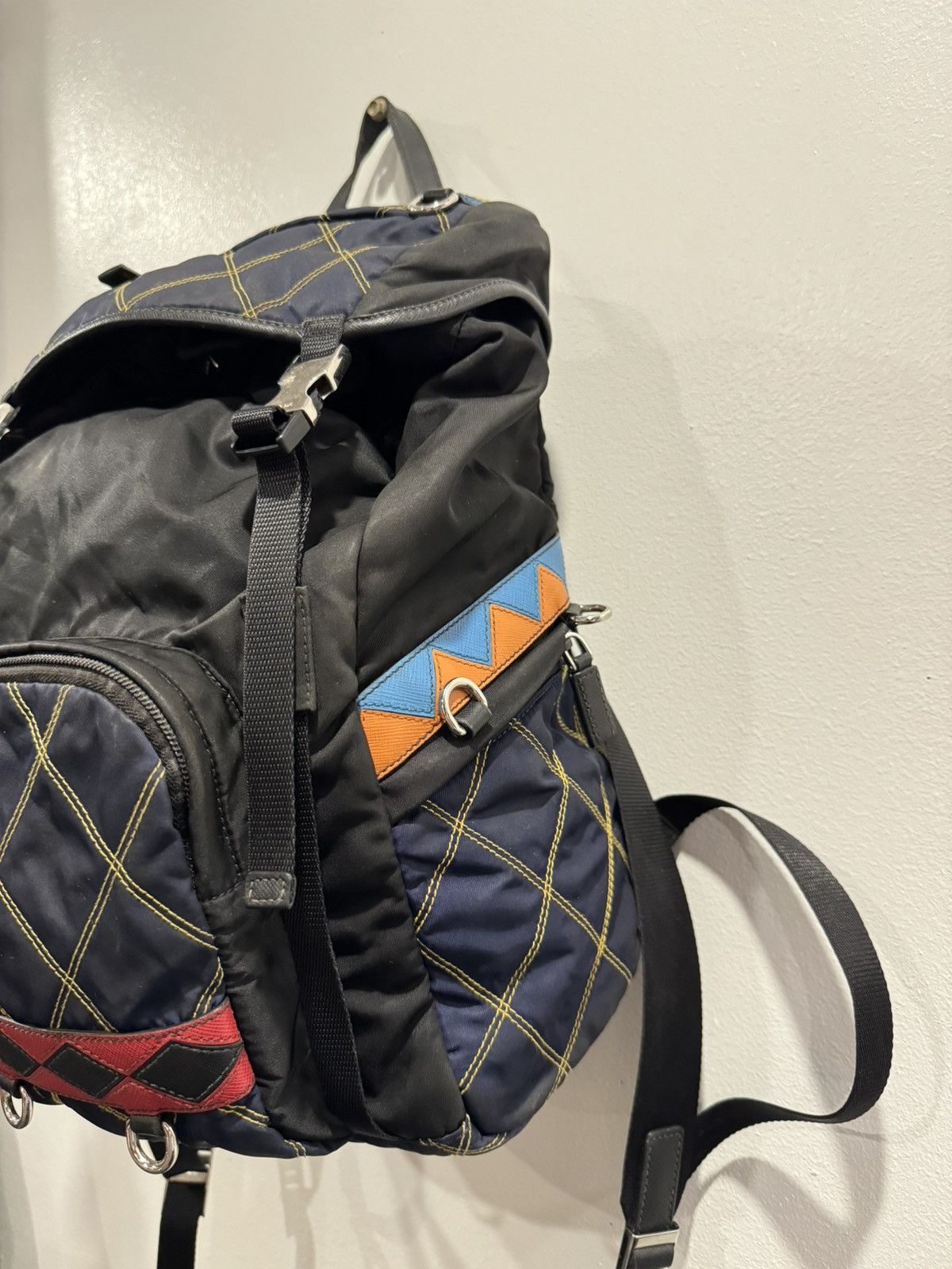 Prada PRADATessuto Nylon Impunturato DoubleBuckle Backpack Baltico Size ONE SIZE - 5 Thumbnail