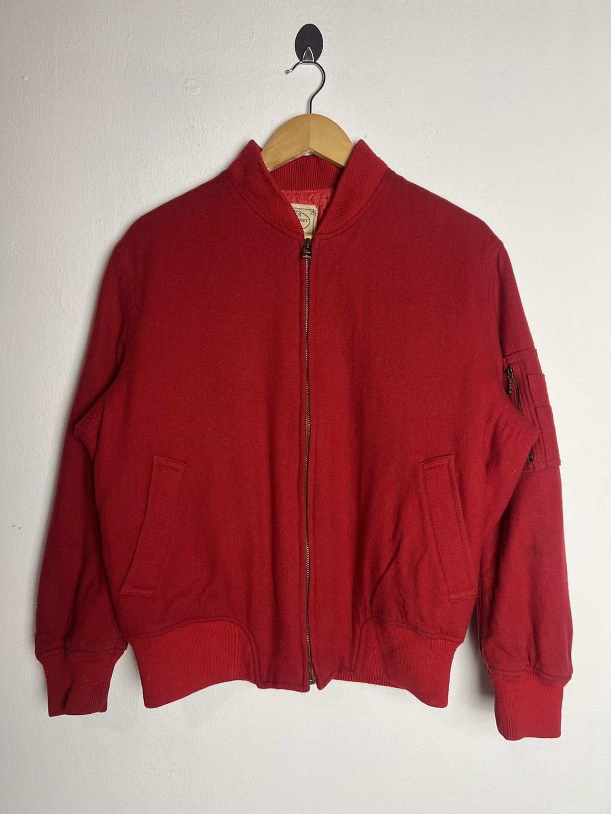 Japanese Brand Vintage Red Bomber Jacket Sab Street by Atelier Sab Size US L / EU 52-54 / 3 - 2 Thumbnail