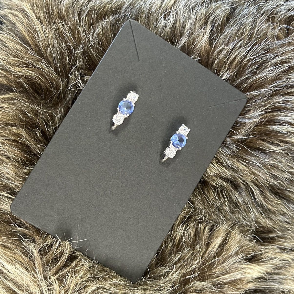 Jewelry Freida Rothman triple stone half hoop sterling earrings NIB Size ONE SIZE - 19 Thumbnail
