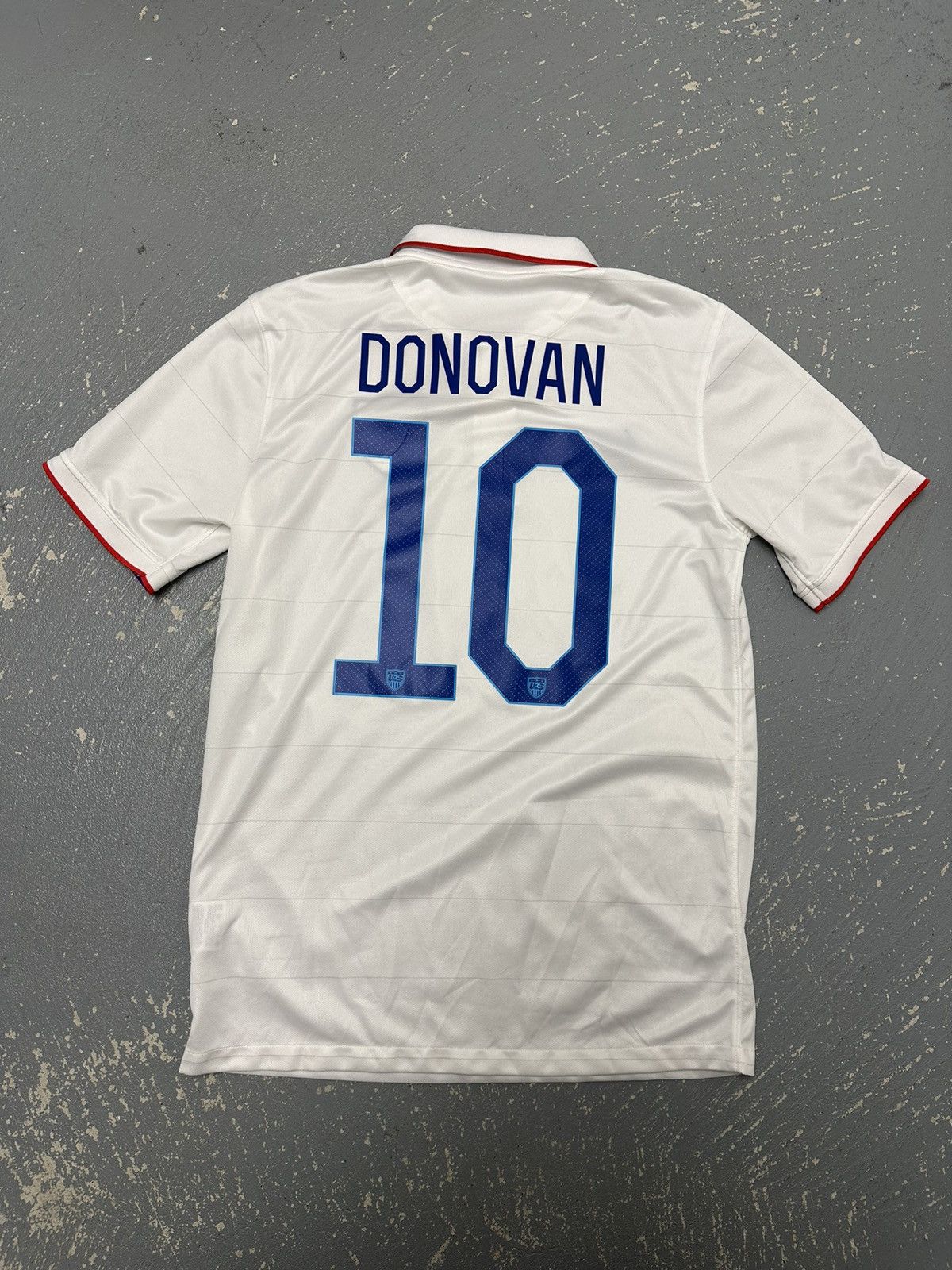 image of Nike x Soccer Jersey Usa 2014 Donovan Home Jersey in White, Men's (Size Medium)
