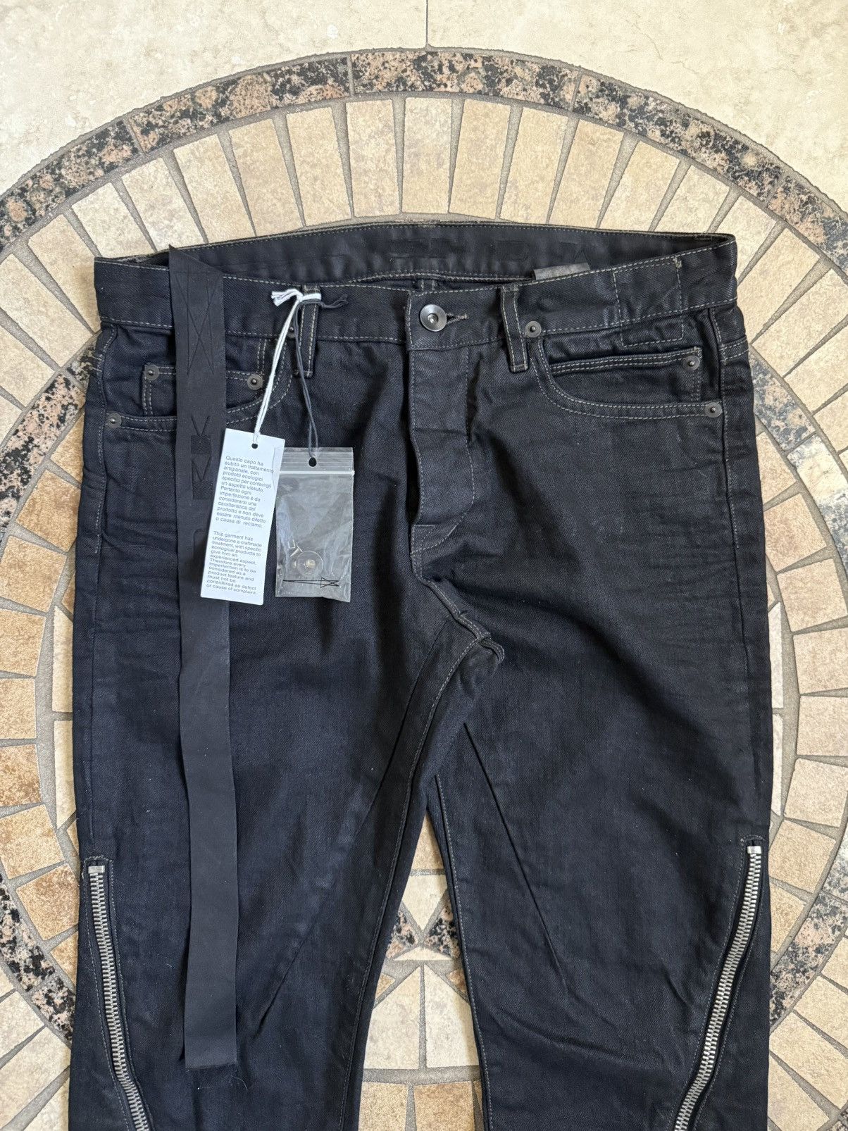 Rick Owens Drkshdw SS09 ‘Strutter’ Banana Cut Denim /BLK Size US 30 / EU 46 - 3 Thumbnail