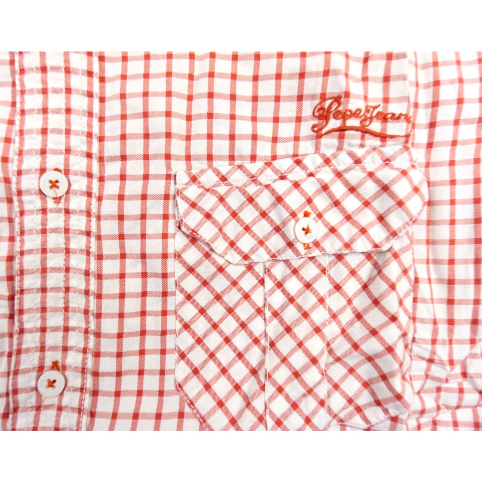 Pepe Jeans Pepe Jeans Shirt Mens Large Red Button Down Roll-Up Sleeve Collared Check Casual Formal Button-Up Mens L Red 90s? (No, avoid 90s) Size US L / EU 52-54 / 3 - 3 Thumbnail