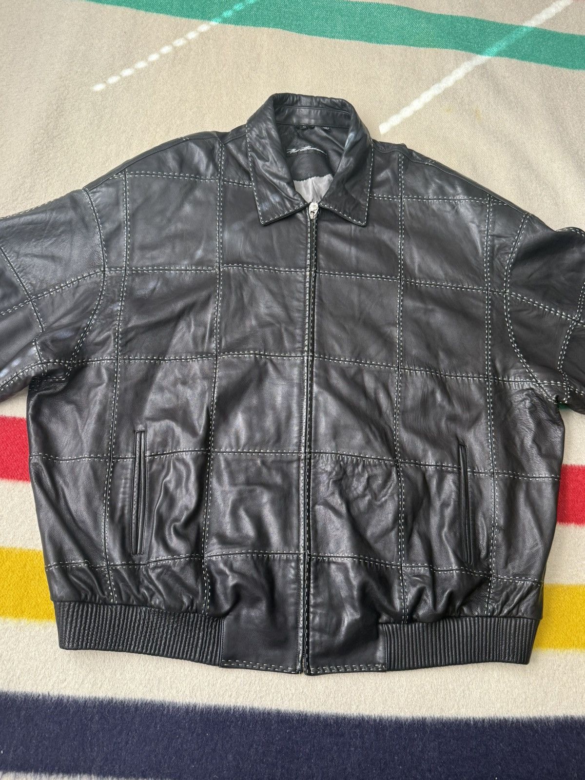 Pelle Pelle Vintage 90s Y2K Pelle Pelle Marc Buchanan Leather Jacket 56 Size US XXL / EU 58 / 5 - 5 Thumbnail