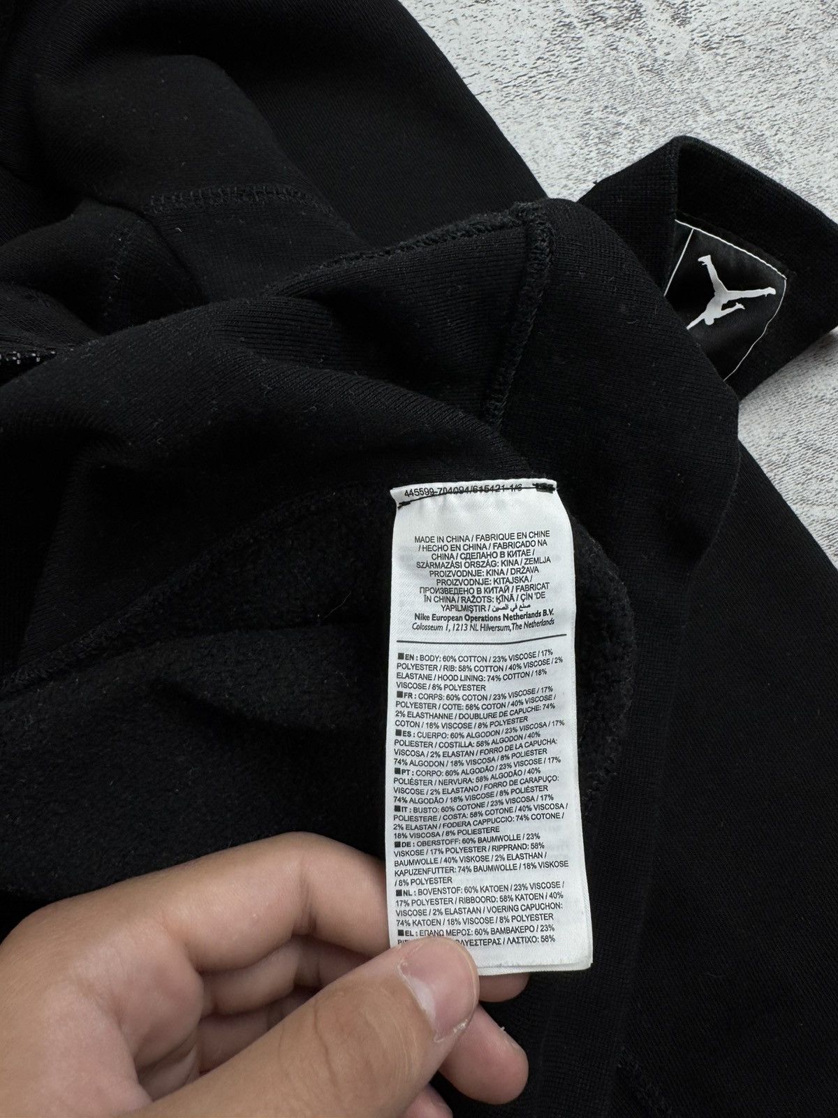 Jordan Brand Nike Jordan PSG Paris Saint Germain Soccer Black Full Zip S Hoodie Pullovover Size US S / EU 44-46 / 1 - 13 Thumbnail