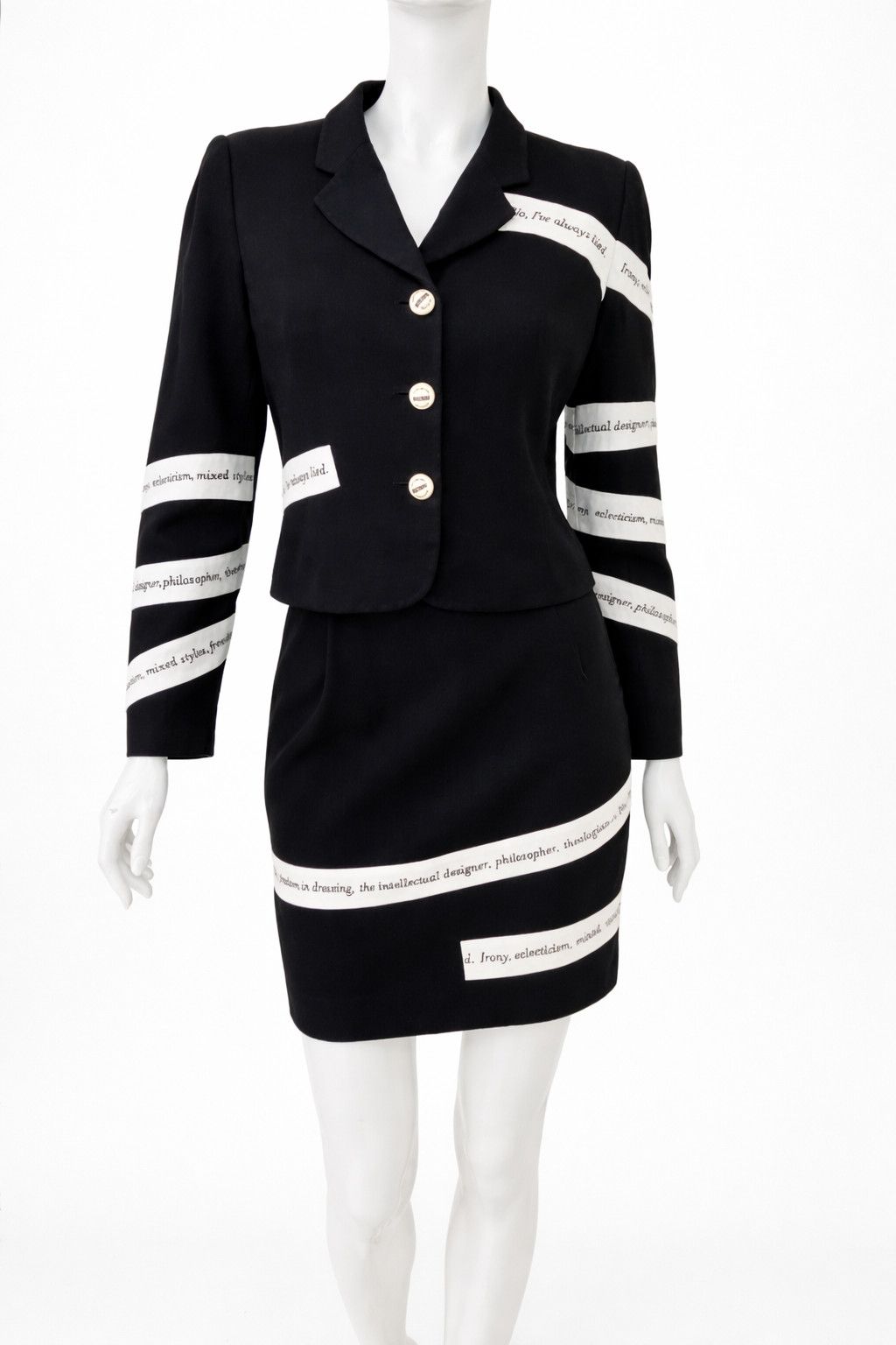 Moschino Moschino Cheap and Chic Irony Text Vintage Costume Suit Size L / US 10 / IT 46 - 1 Thumbnail