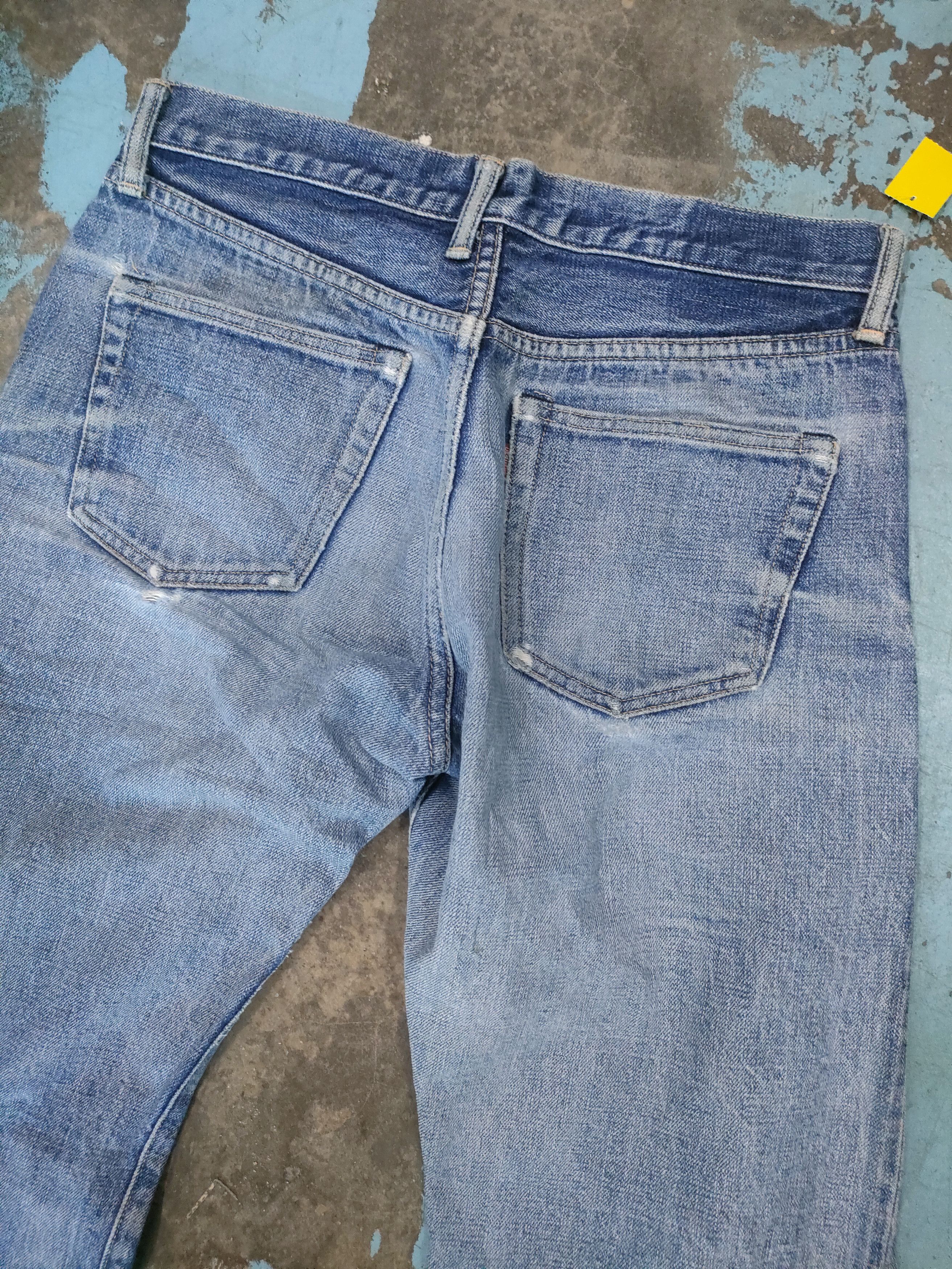 Japanese Brand Cracker Japan Distressed Selvedge Jeans Size US 30 / EU 46 - 5 Thumbnail