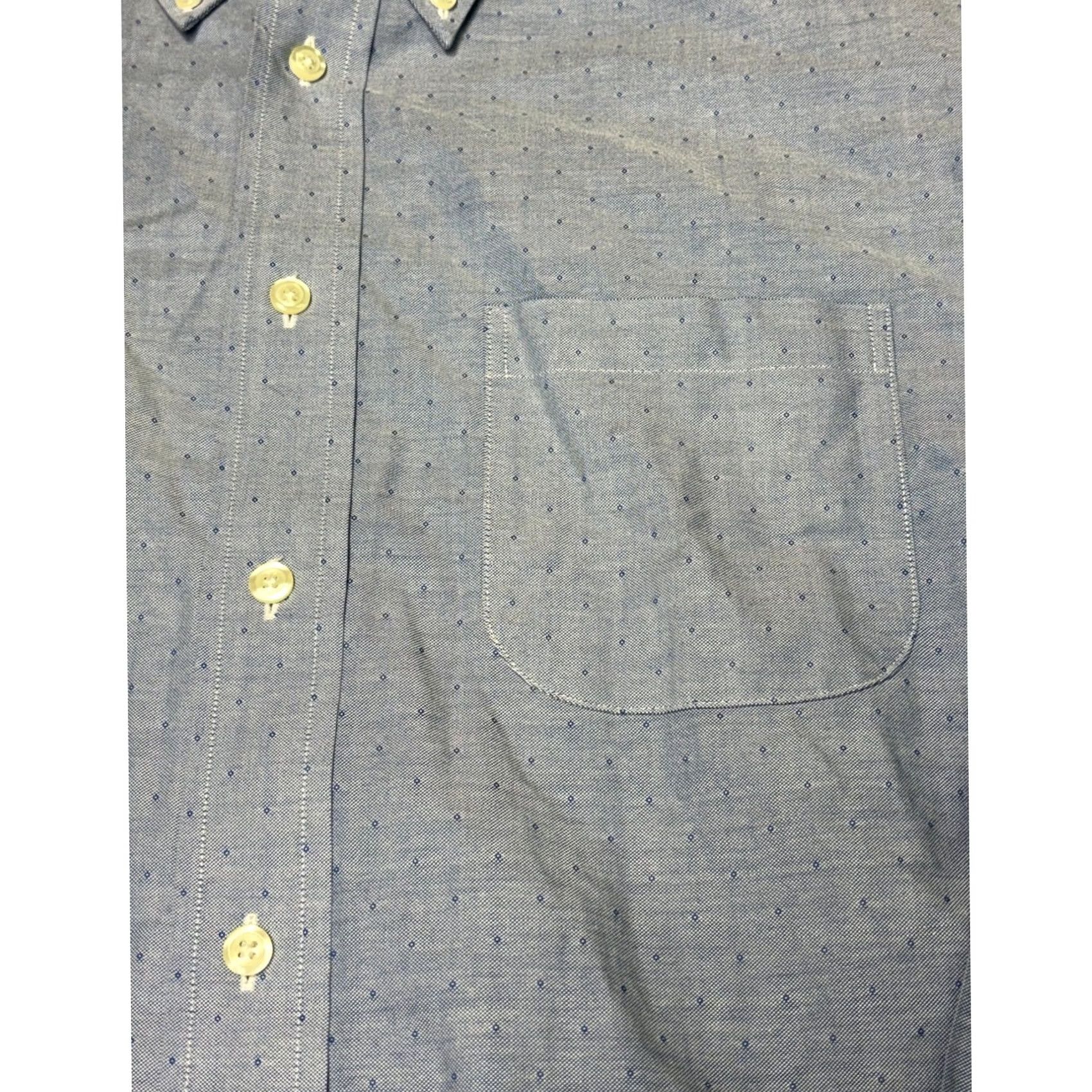 Brooks Brothers VINTAGE Brooks Brothers 1818 Regent Fit Non-Iron Supima Cotton Shirt Micro Mens L Blue Polka Dot Size US L / EU 52-54 / 3 - 2 Thumbnail