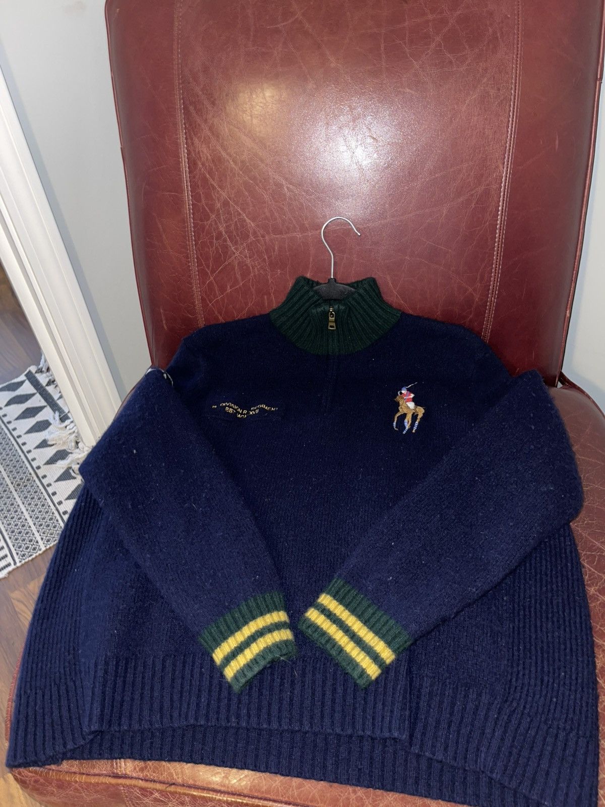 Polo Ralph Lauren × RRL Ralph Lauren × Ralph Lauren Polo Ralph Lauren Vintage Wool Sport Sweater Size US L / EU 52-54 / 3 - 12 Thumbnail