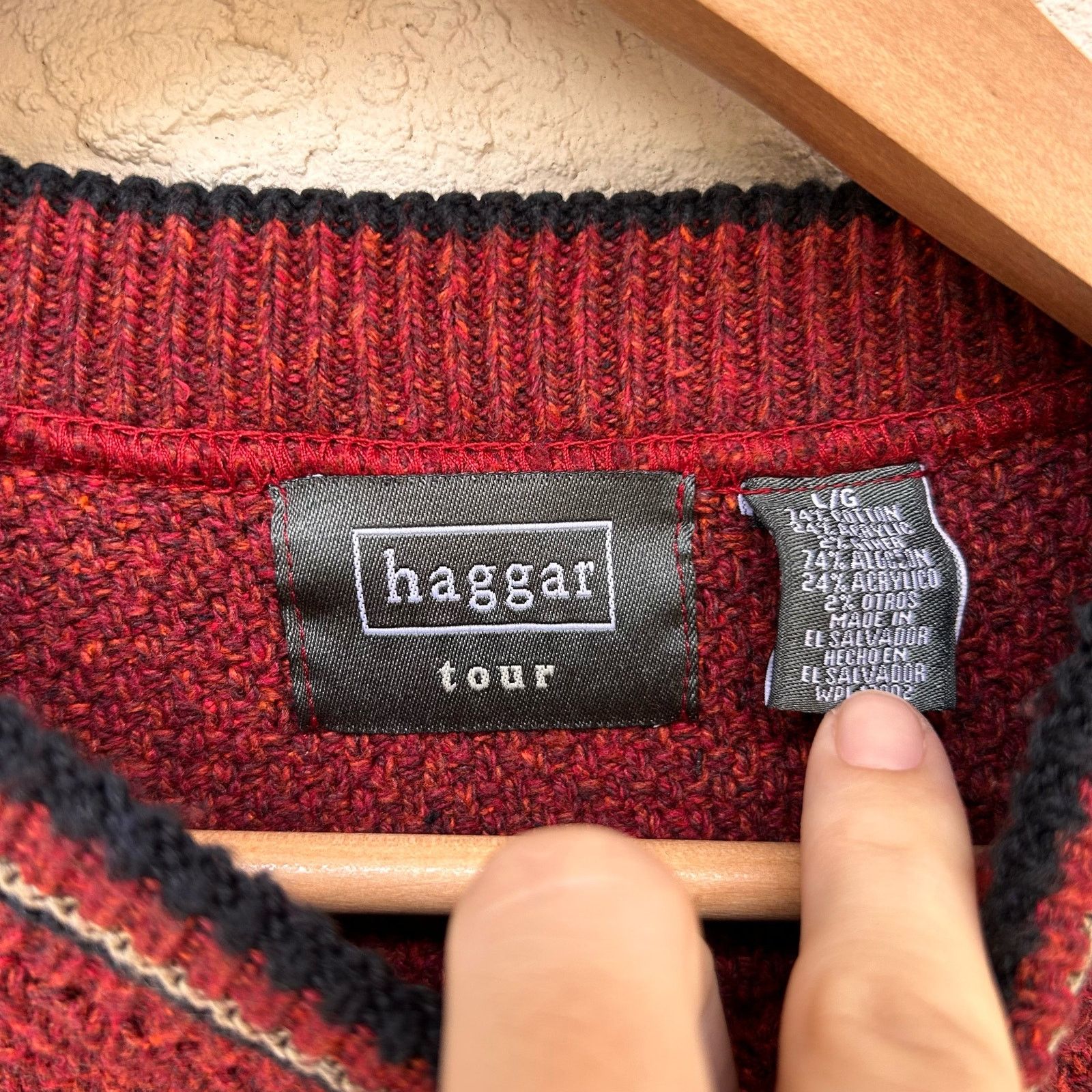 Haggar Vintage Golf Embroidered Cable Knit Grandpa Sweater Size L Size US L / EU 52-54 / 3 - 3 Thumbnail