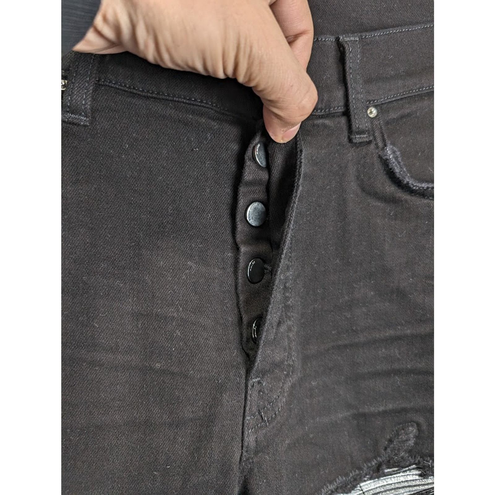 Amiri o1rshd1 MX1 Jean in Black/Silver Size US 34 / EU 50 - 10 Thumbnail