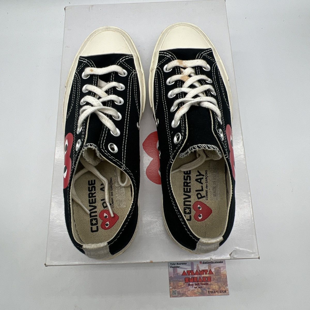 Converse Comme Des garçons play x chuck 70 low black Size US 7 / EU 40 - 7 Thumbnail