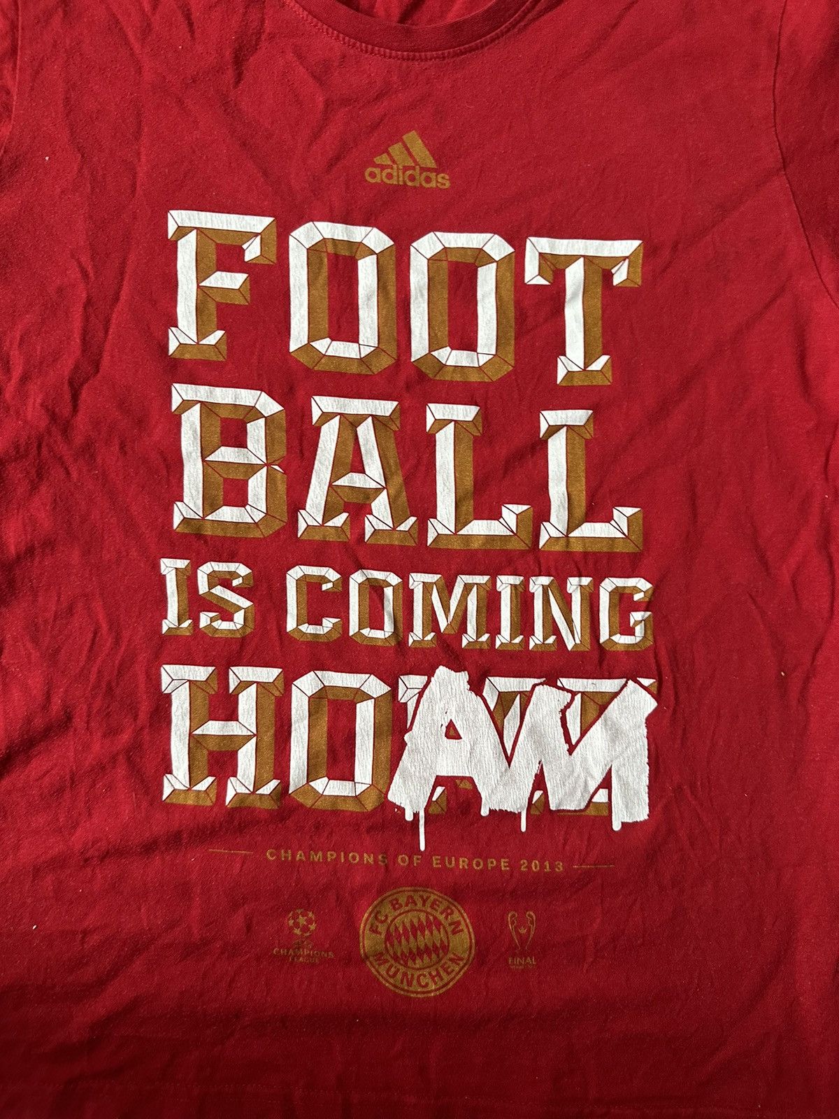 Adidas × Vintage Adidas Bayern Munchen Football is comming Hoam 2013 jersey Size US M / EU 48-50 / 2 - 2 Thumbnail