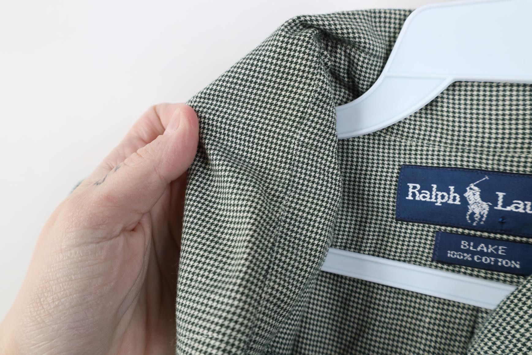 Polo Ralph Lauren Vintage 90s Ralph Lauren Houndstooth Collared Button Shirt Size US L / EU 52-54 / 3 - 7 Thumbnail