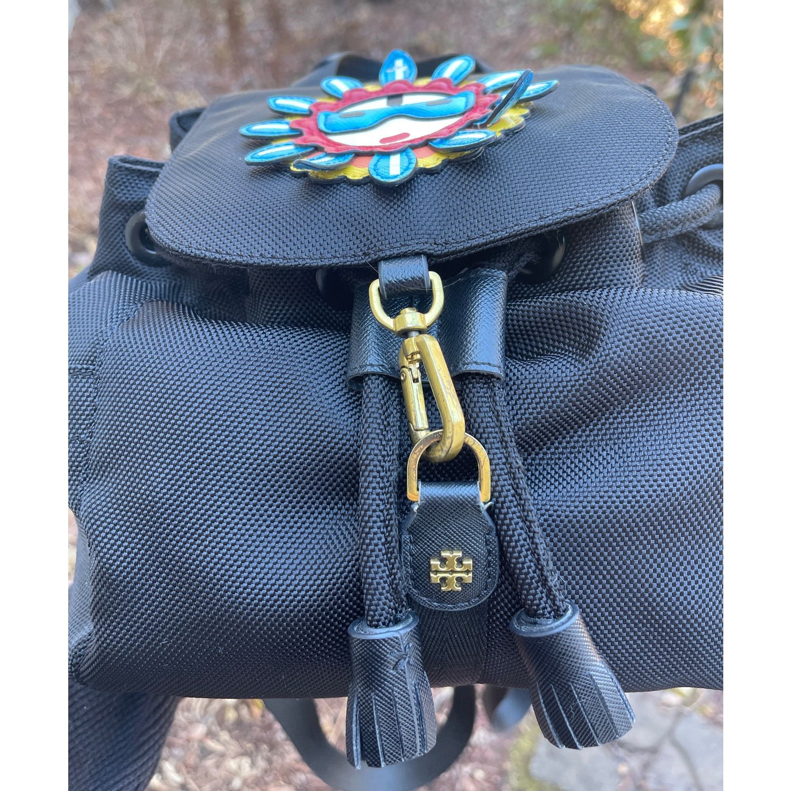Tory Burch RARE Tory Burch Nylon Flower Child Appliqué Backpack – 2015 Size ONE SIZE - 9 Thumbnail