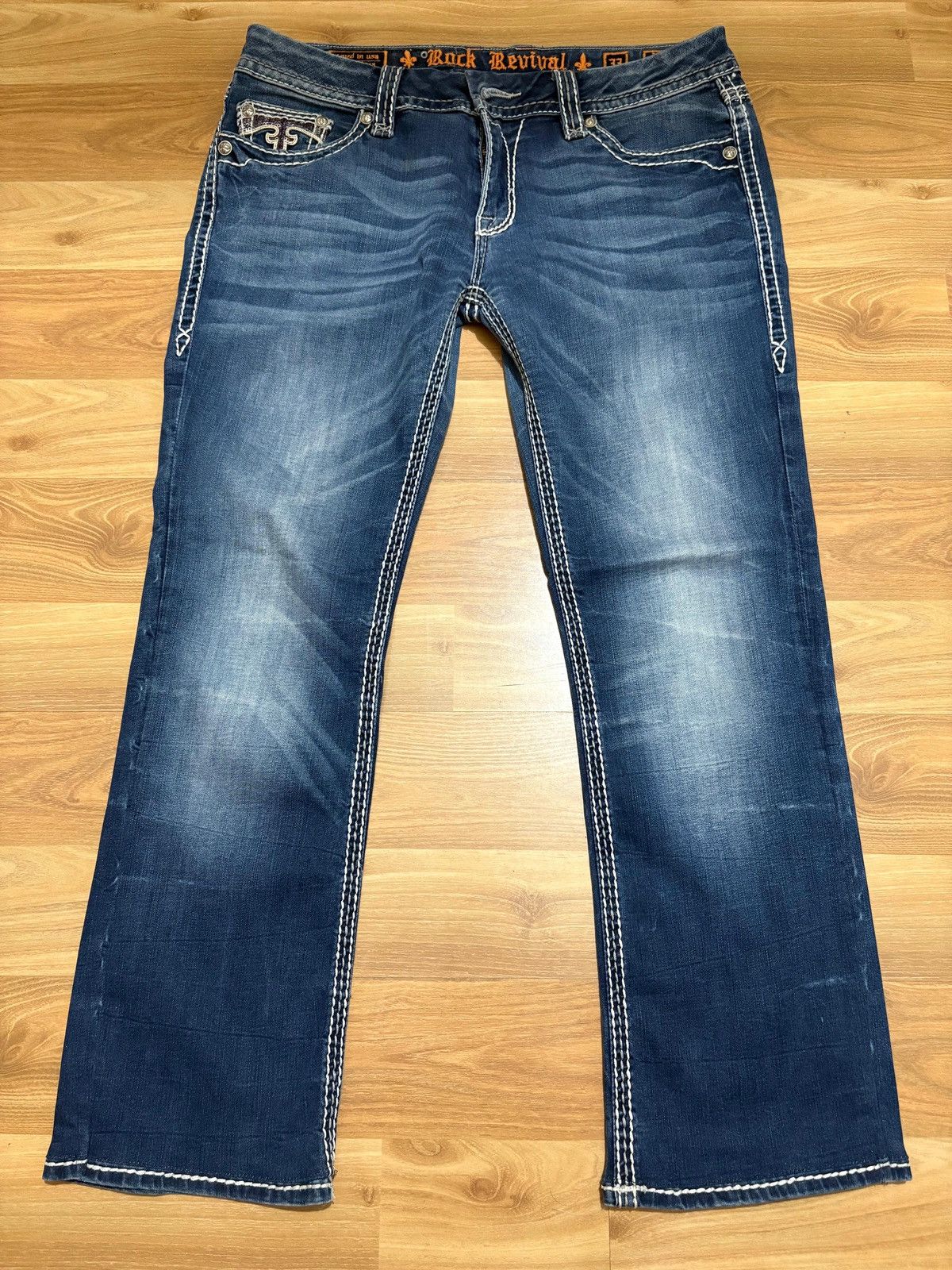 Rock Revival Rock Revival "Jacklyn Boot" Jeans - Size 33 (Fits 35-36) Size US 33 - 1 Thumbnail