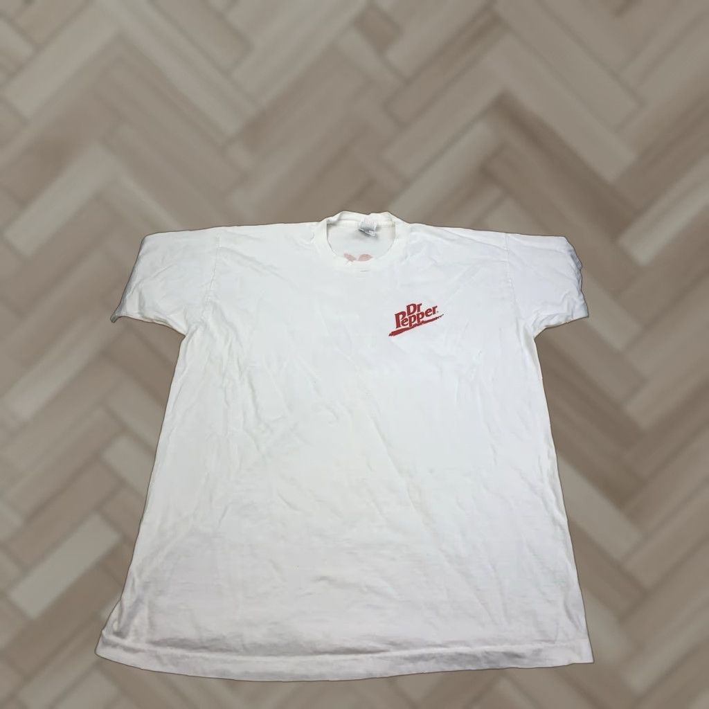 Fruit Of The Loom VINTAGE Dr. Pepper Promo Shirt Mens 2XL White This is the Taste! Y2K 11310 Shirt Mens 2XL White Dr. Pepper Promo Graphic Tee Fruit of the Loom Size US XXL / EU 58 / 5 - 1 Thumbnail