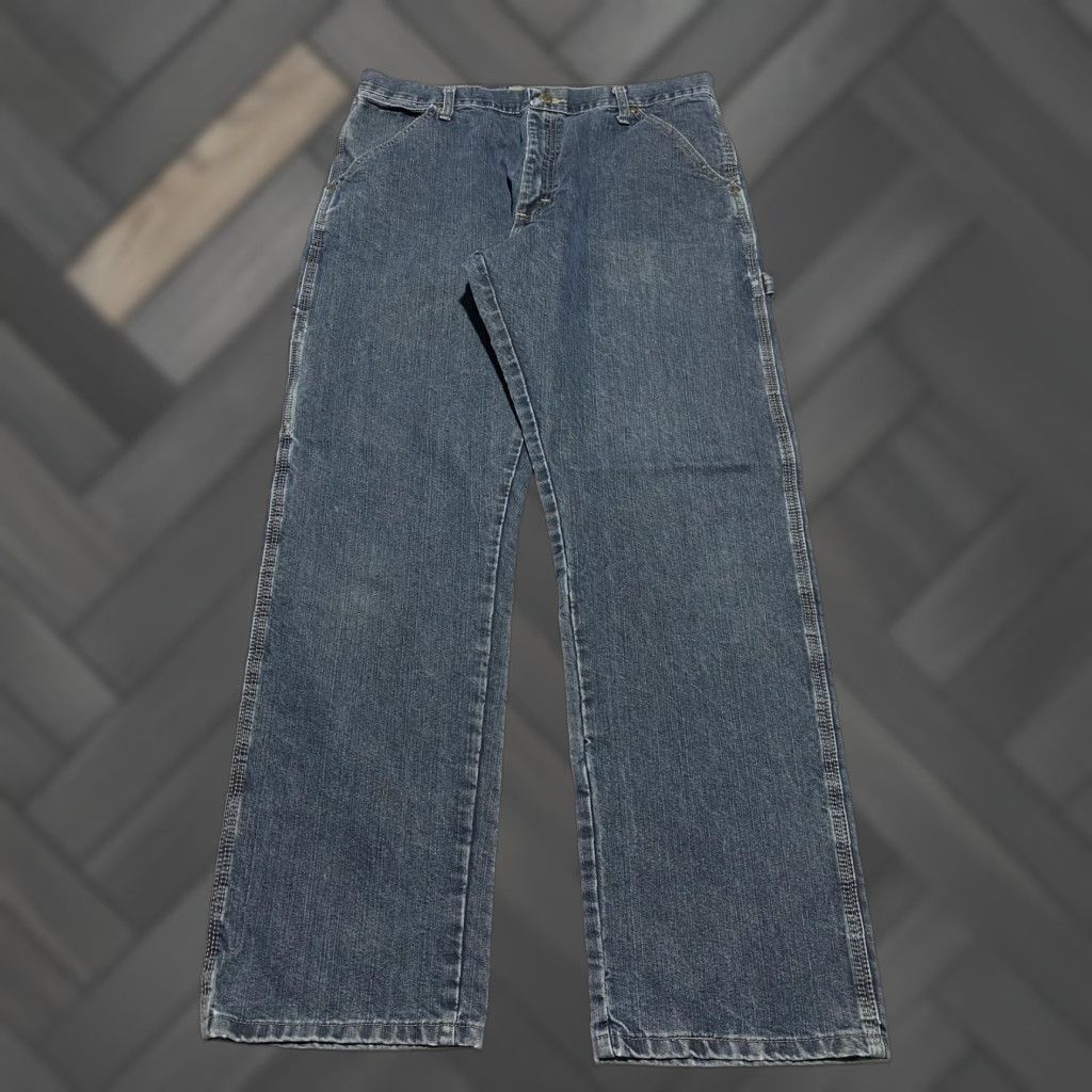 Wrangler Wrangler Authentics Jeans Mens 36x32 Blue Denim Carpenter Workwear Relaxed Fit Jeans Size US 36 / EU 52 - 1 Thumbnail