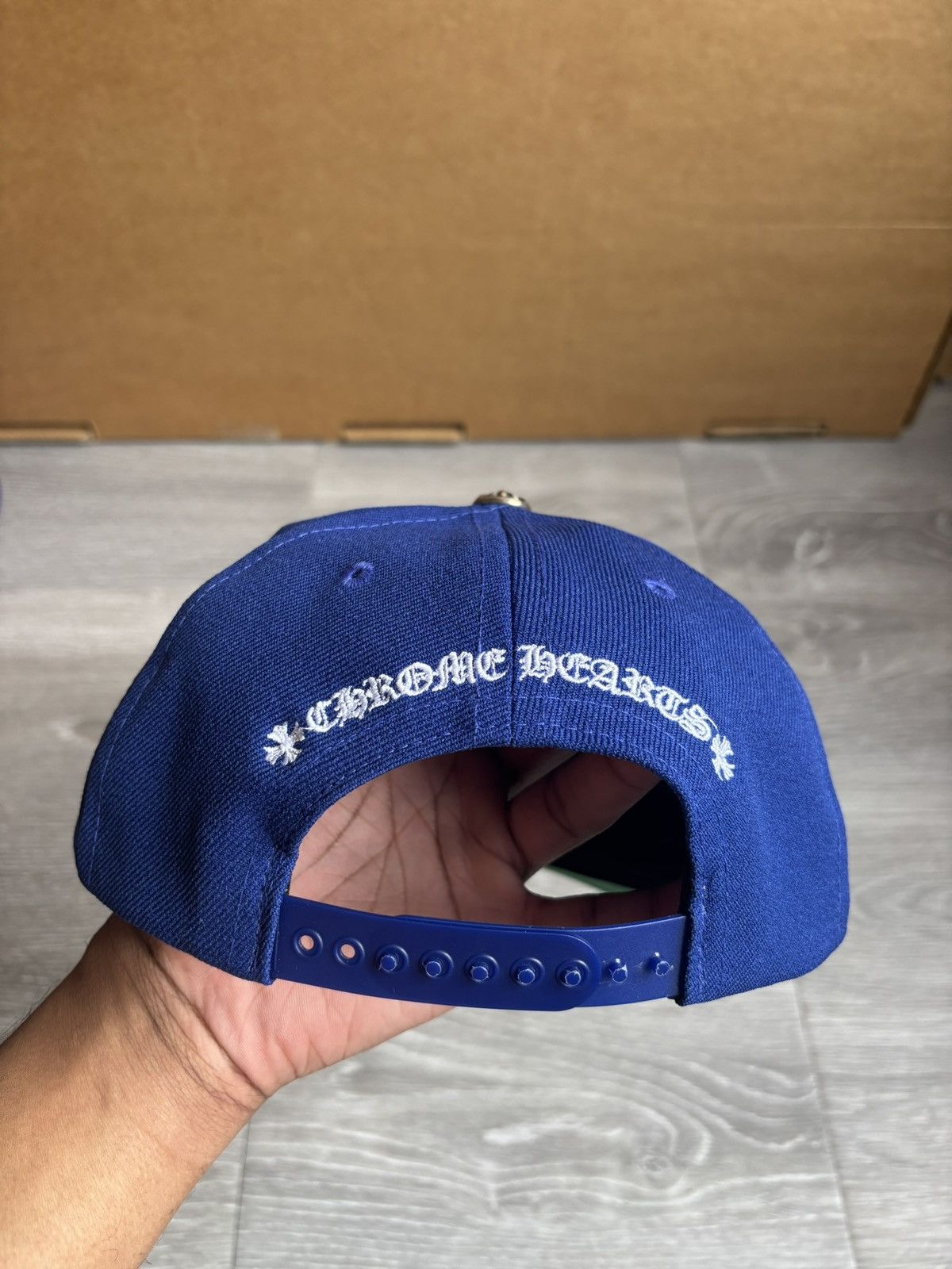 Chrome Hearts Chrome Hearts CH Baseball Cap Blue/White Snapback Hat Size ONE SIZE - 6 Thumbnail